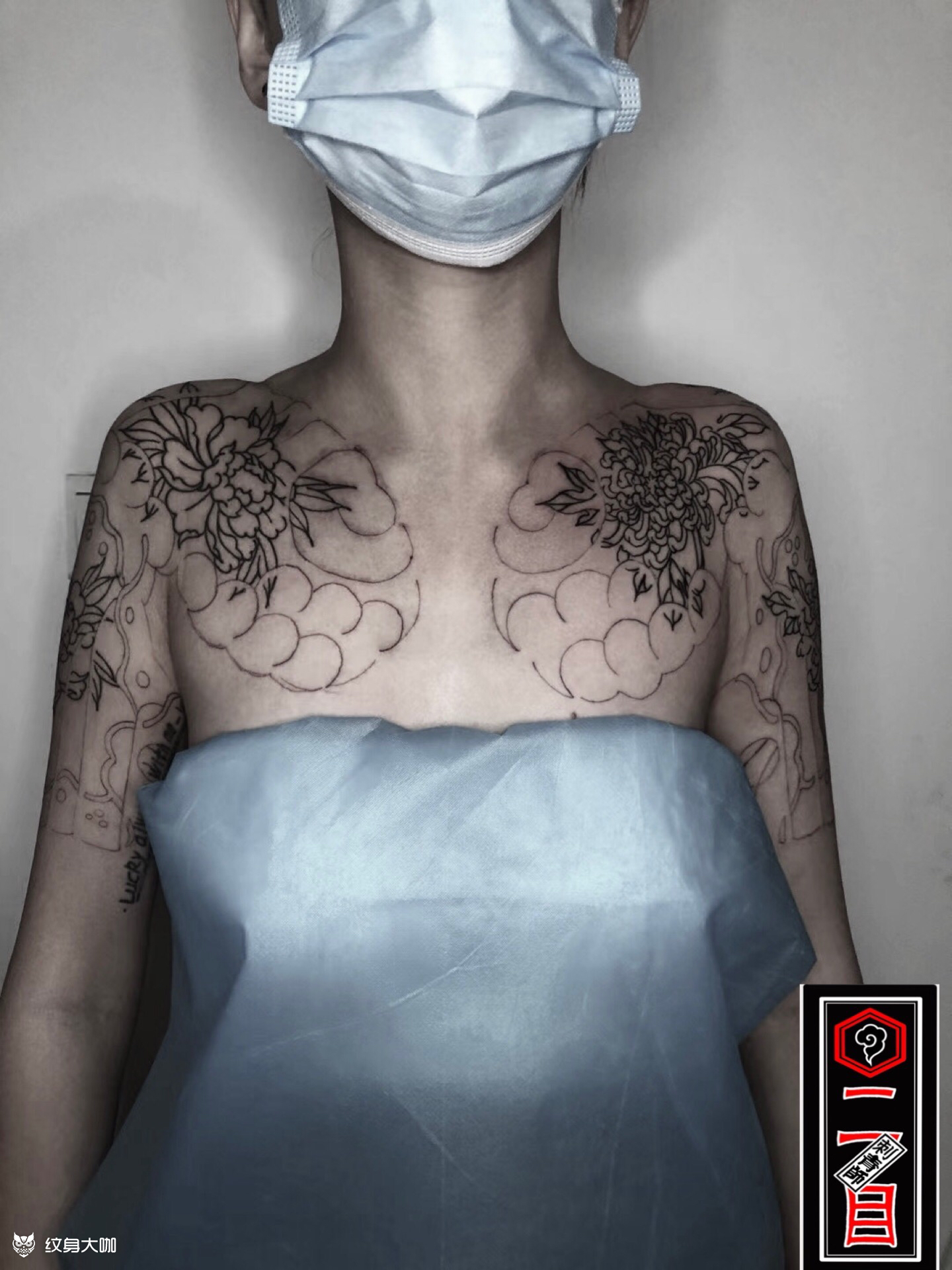 半甲_纹身图案手稿图片_贰目的纹身作品集