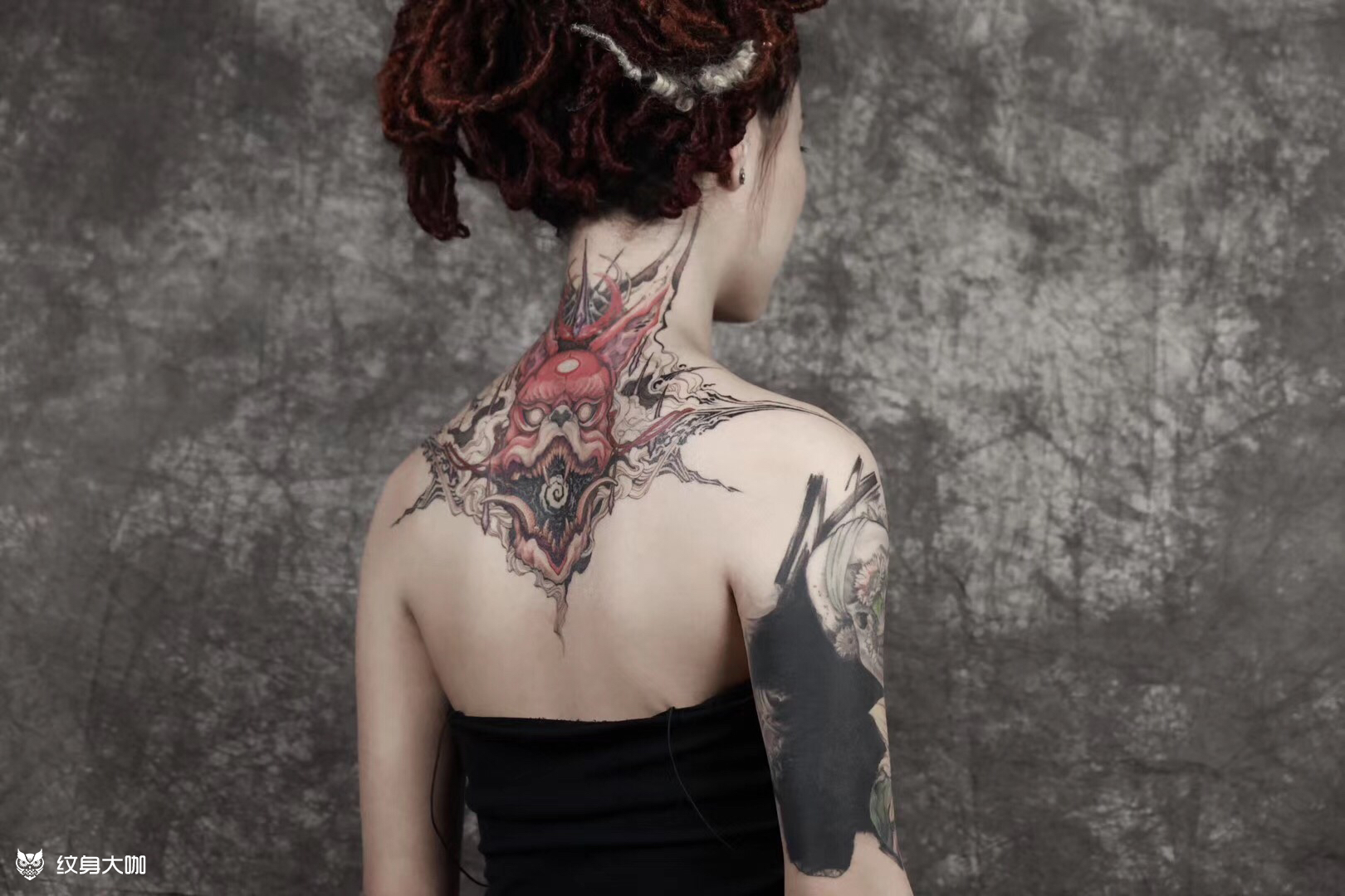 玉藻前颈部纹身图案大全 - 纹身大咖