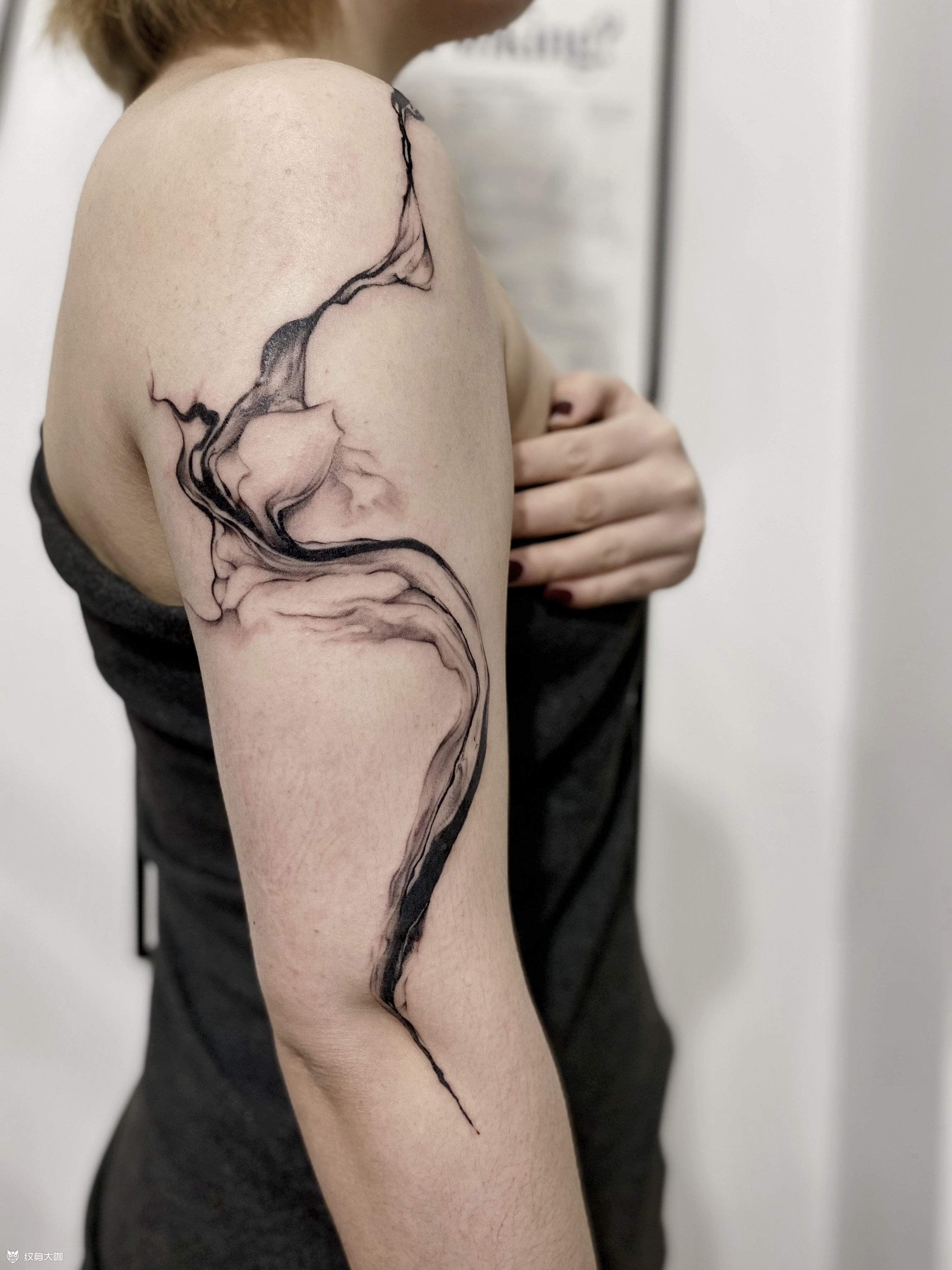 水墨_纹身图案手稿图片_北宸的纹身作品集