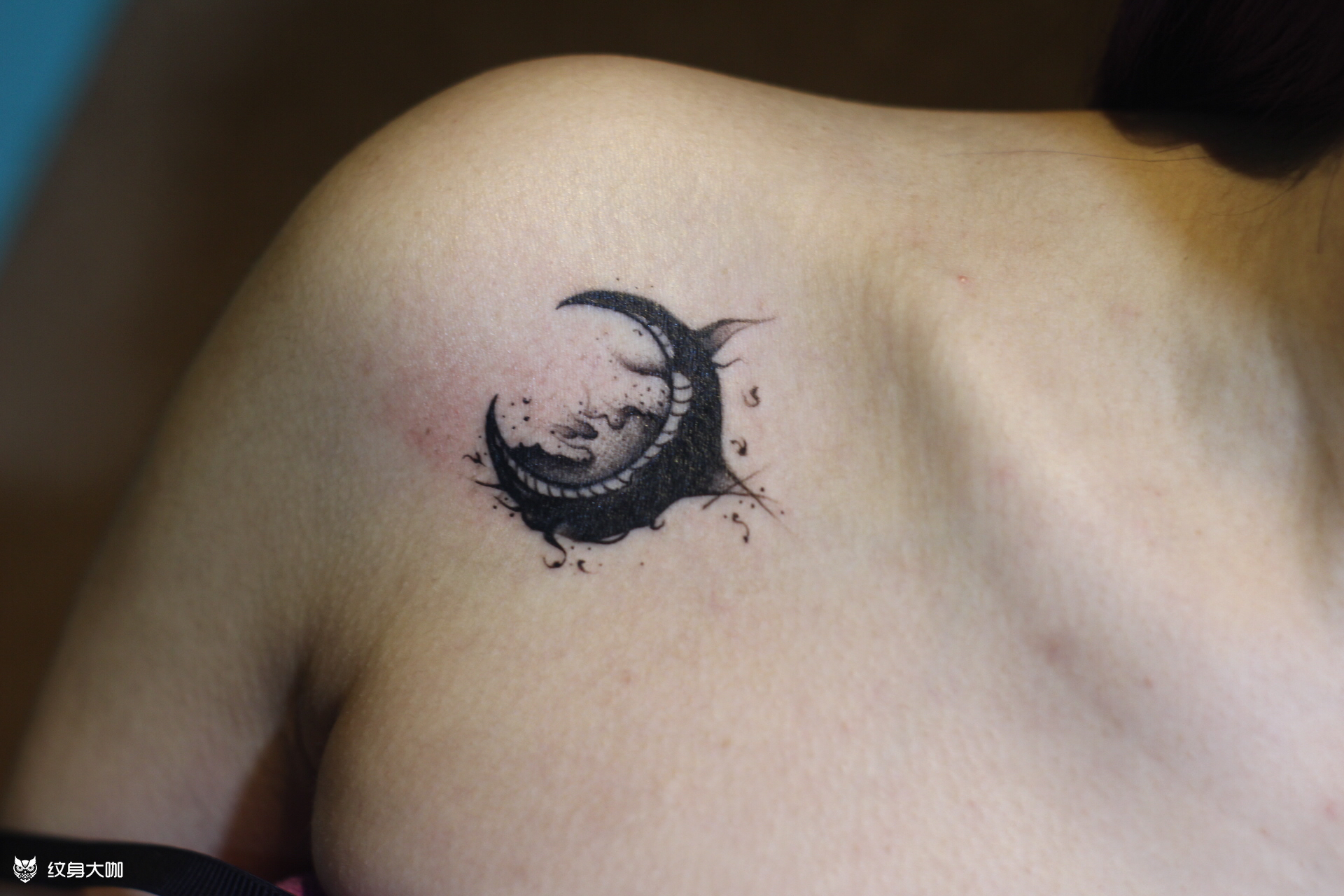 月亮_纹身图案手稿图片_张宇的纹身作品集