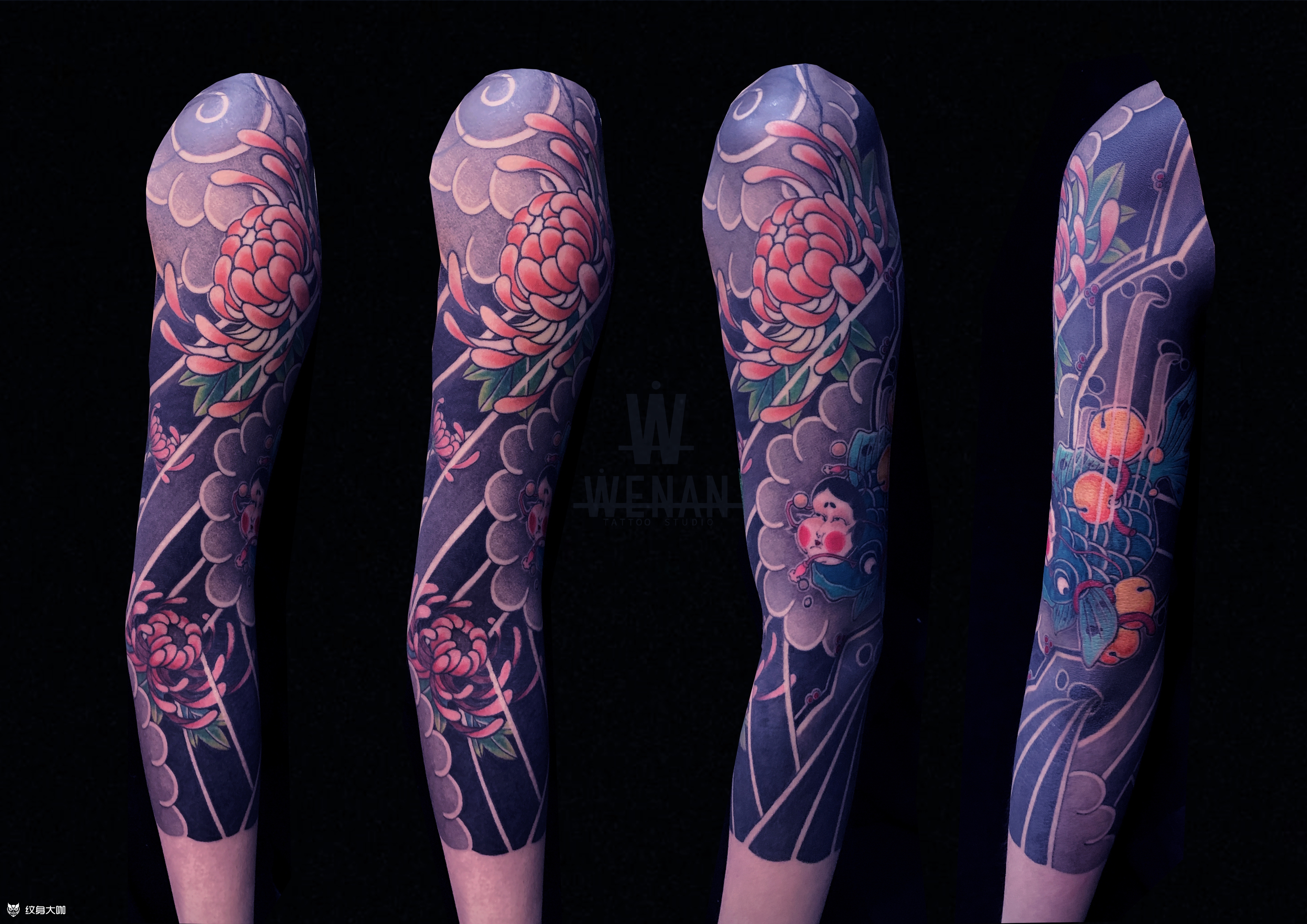 7415[老传统七分袖]竣工元素_纹身吧社区 - 纹身大咖