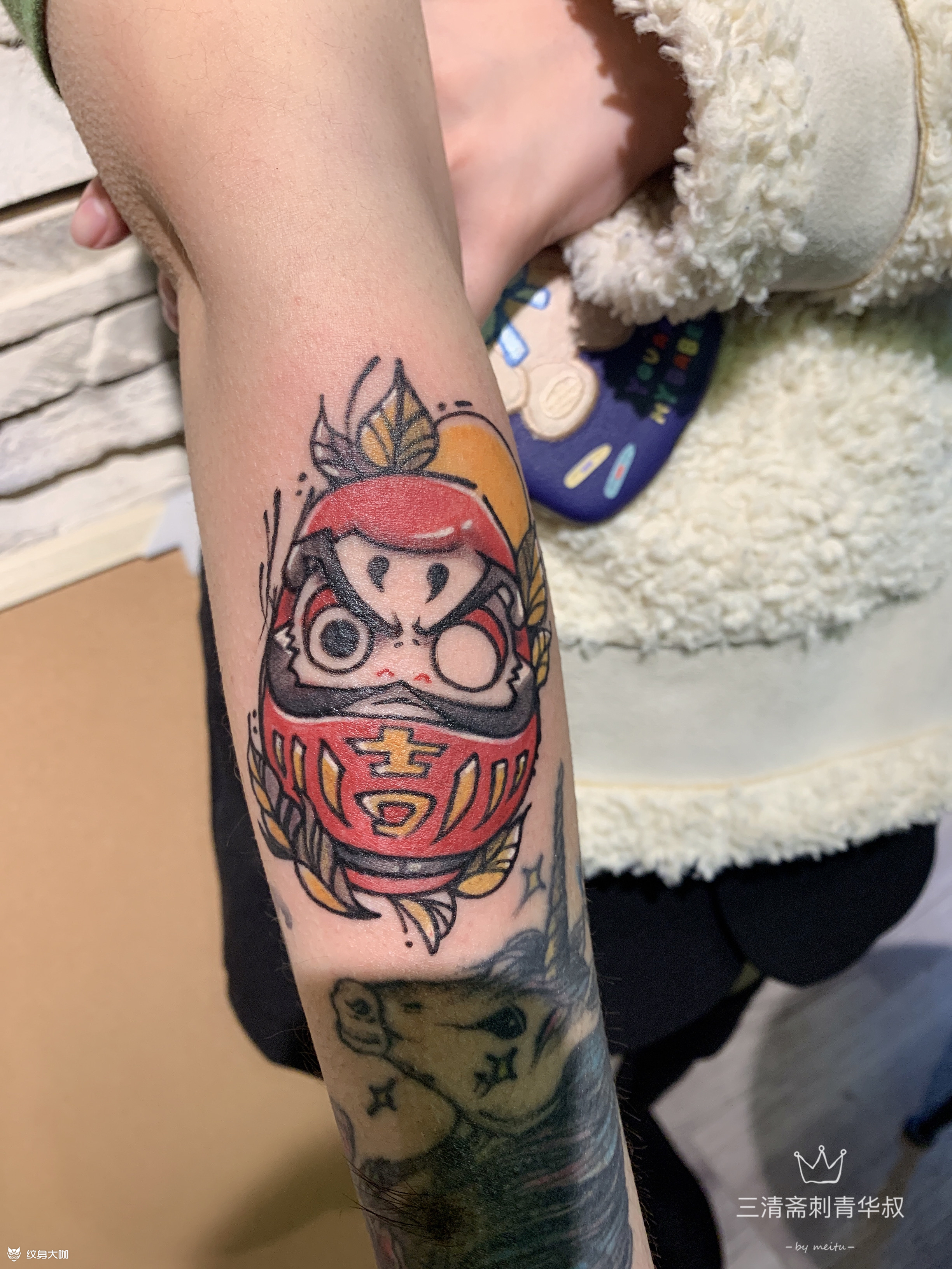 达摩蛋_纹身图案手稿图片_杨华的纹身作品集