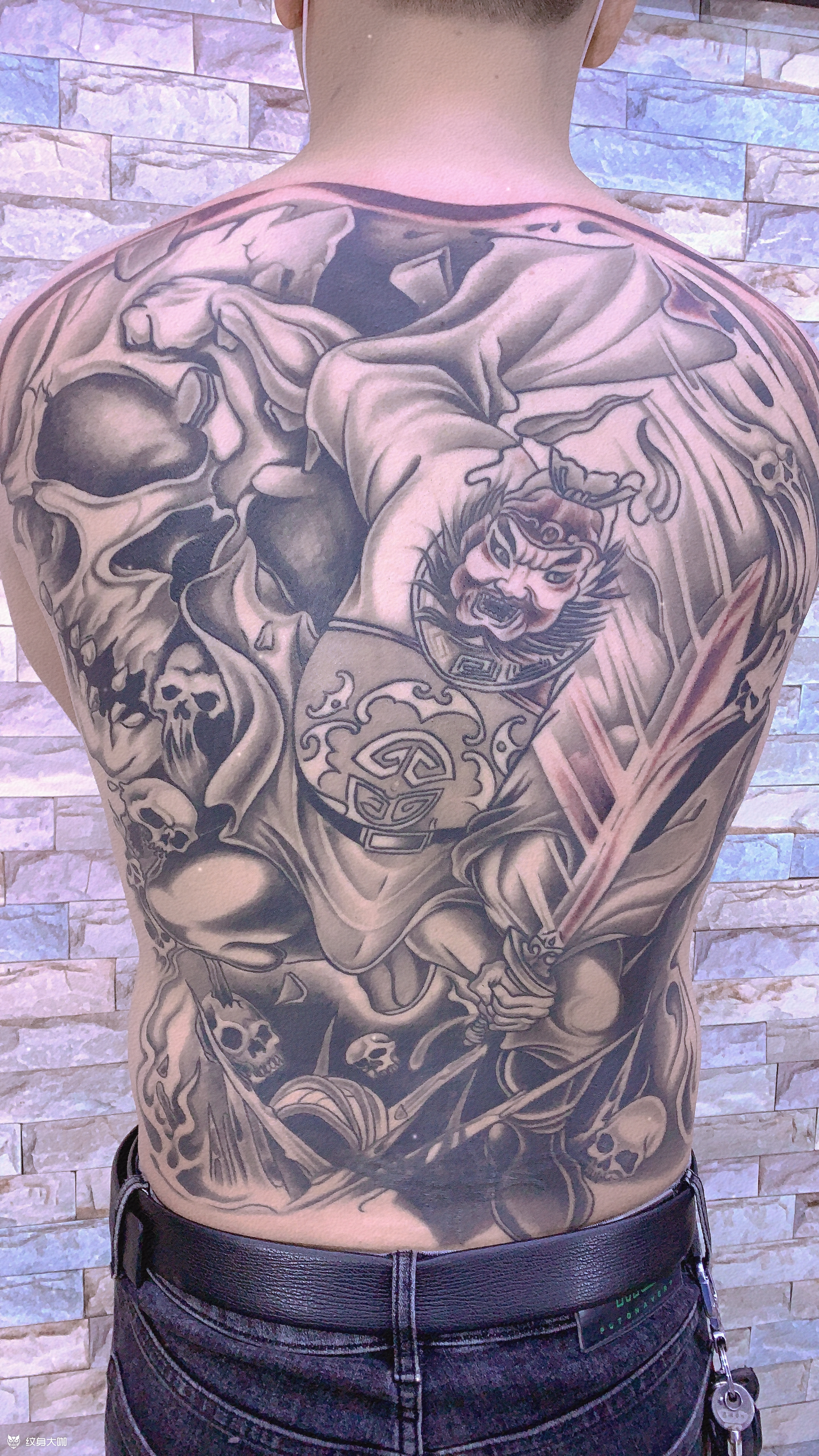 钟馗捉鬼_纹身图案手稿图片_陈慧芳的纹身作品集