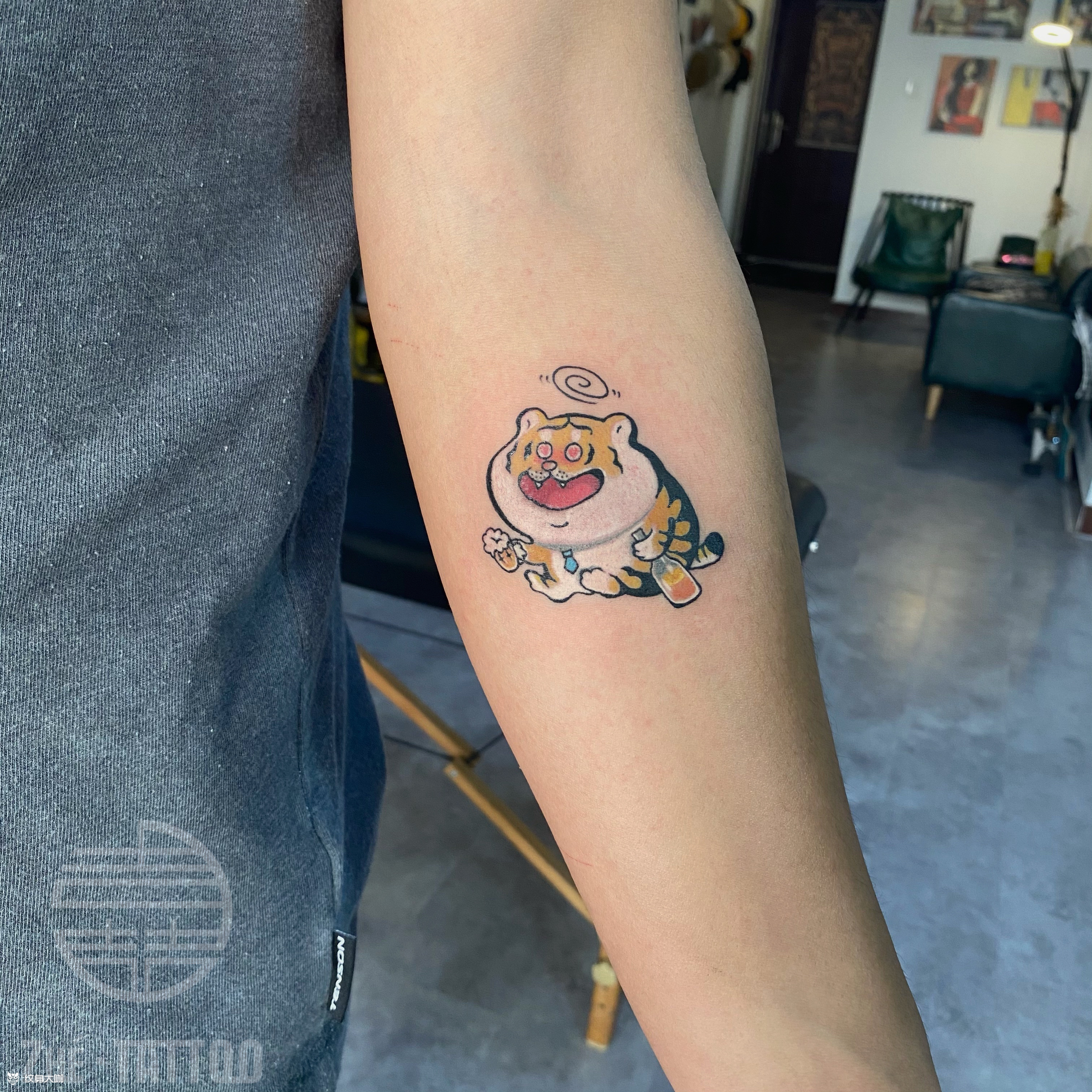 小老虎_纹身图案手稿图片_小吉的纹身作品集