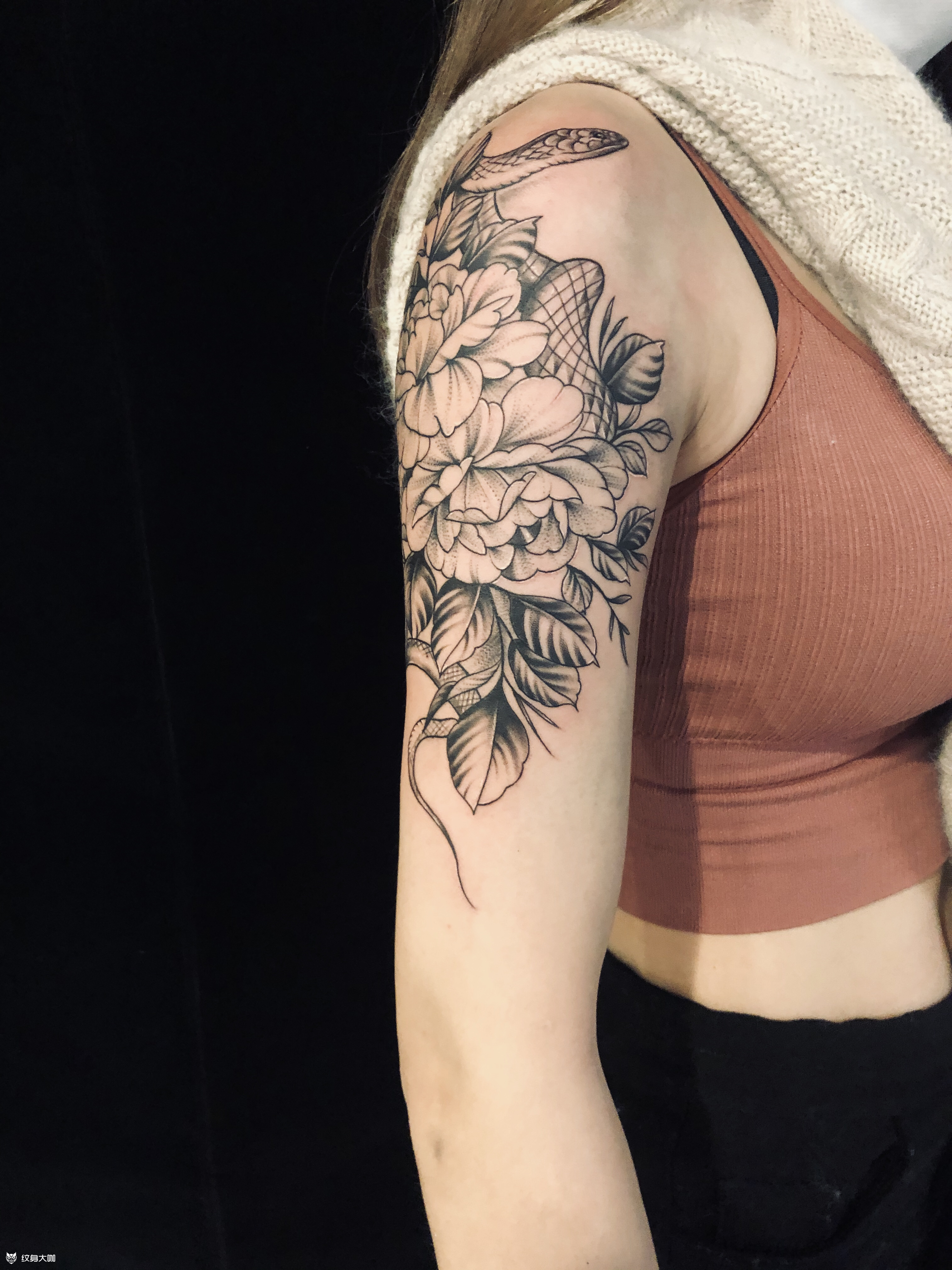 素花_纹身图案手稿图片_by阿志的纹身作品集