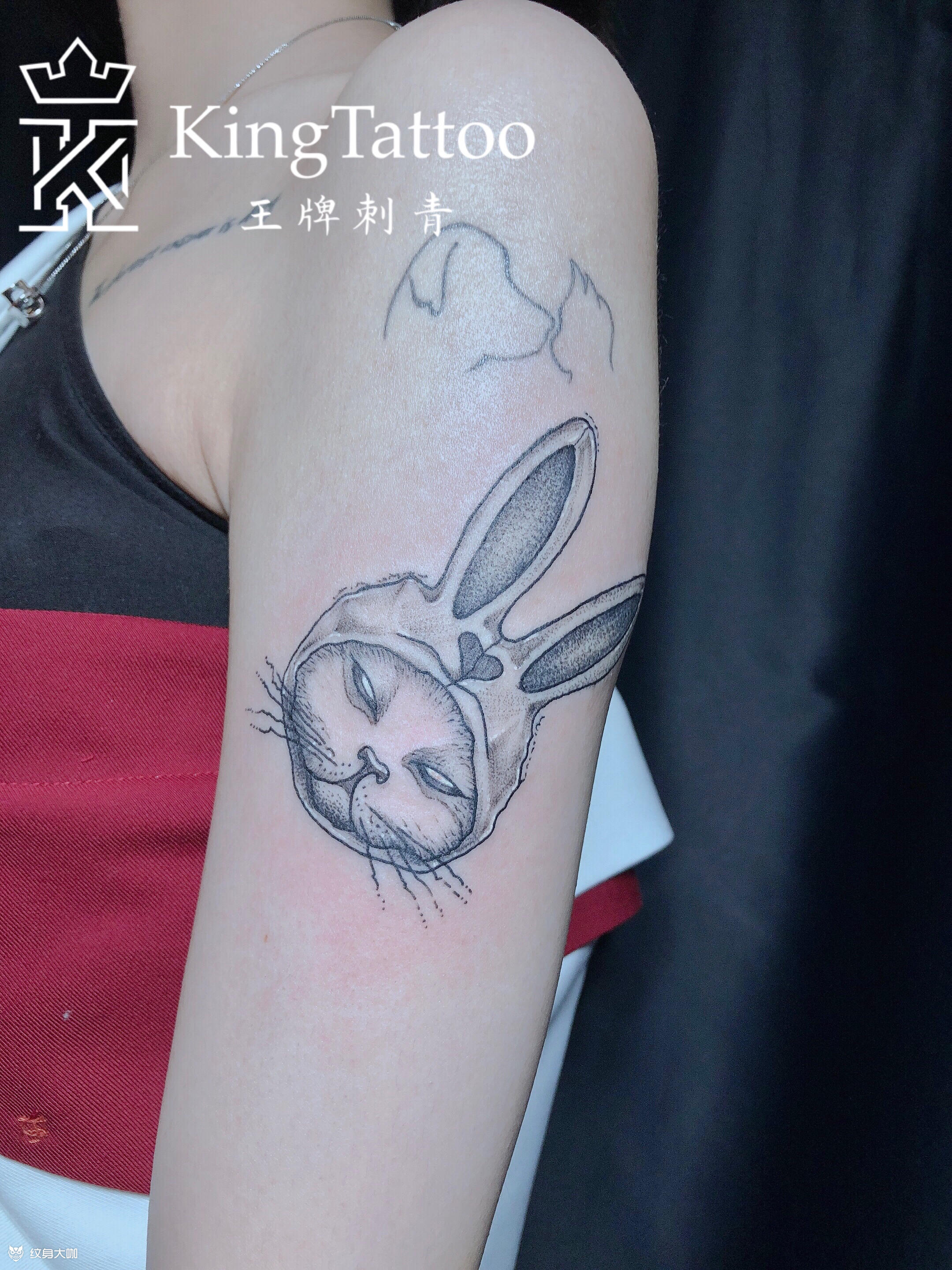 暗黑小兔子_纹身图案手稿图片_kitty_倩倩的纹身作品集