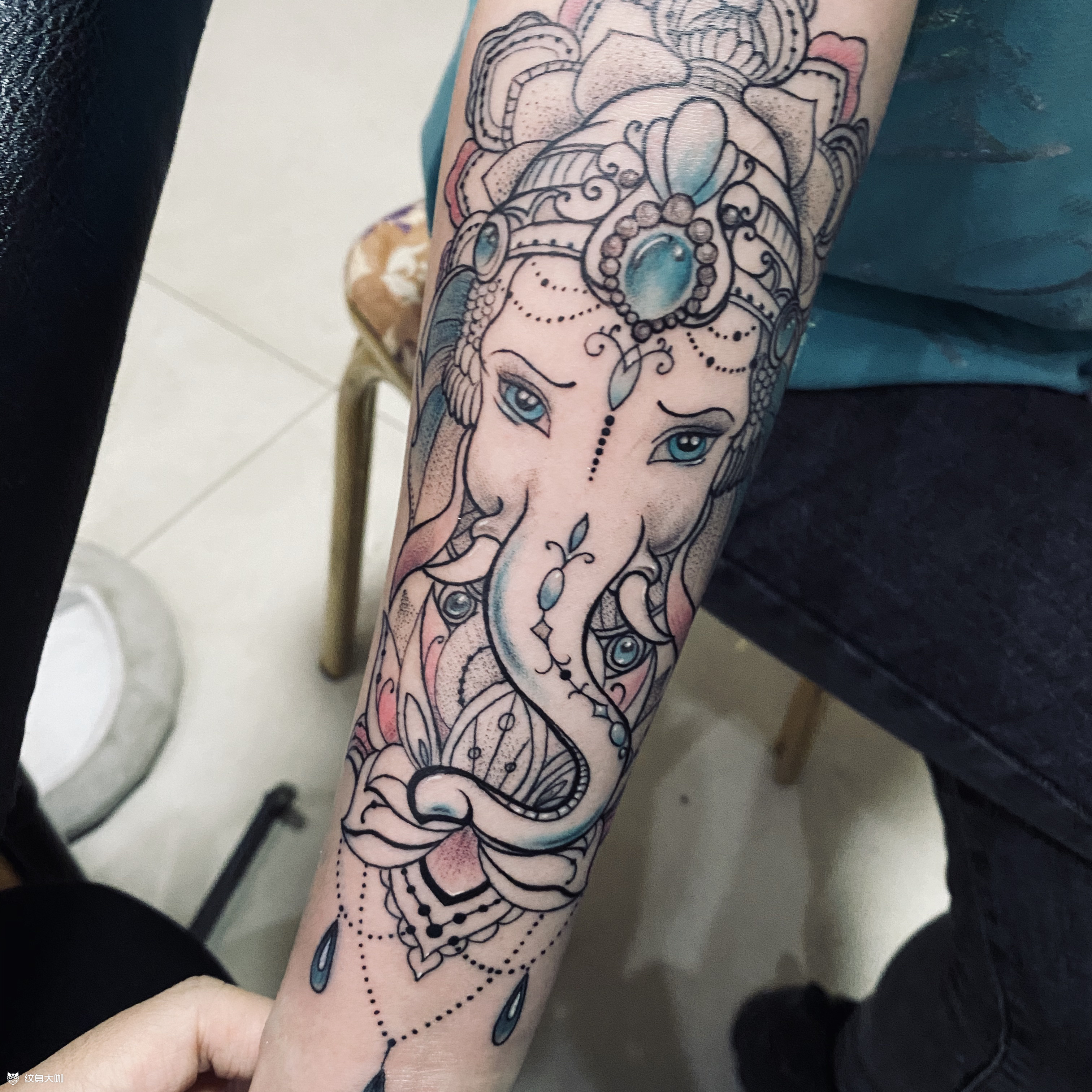 象神_纹身图案手稿图片_娜娜的纹身作品集