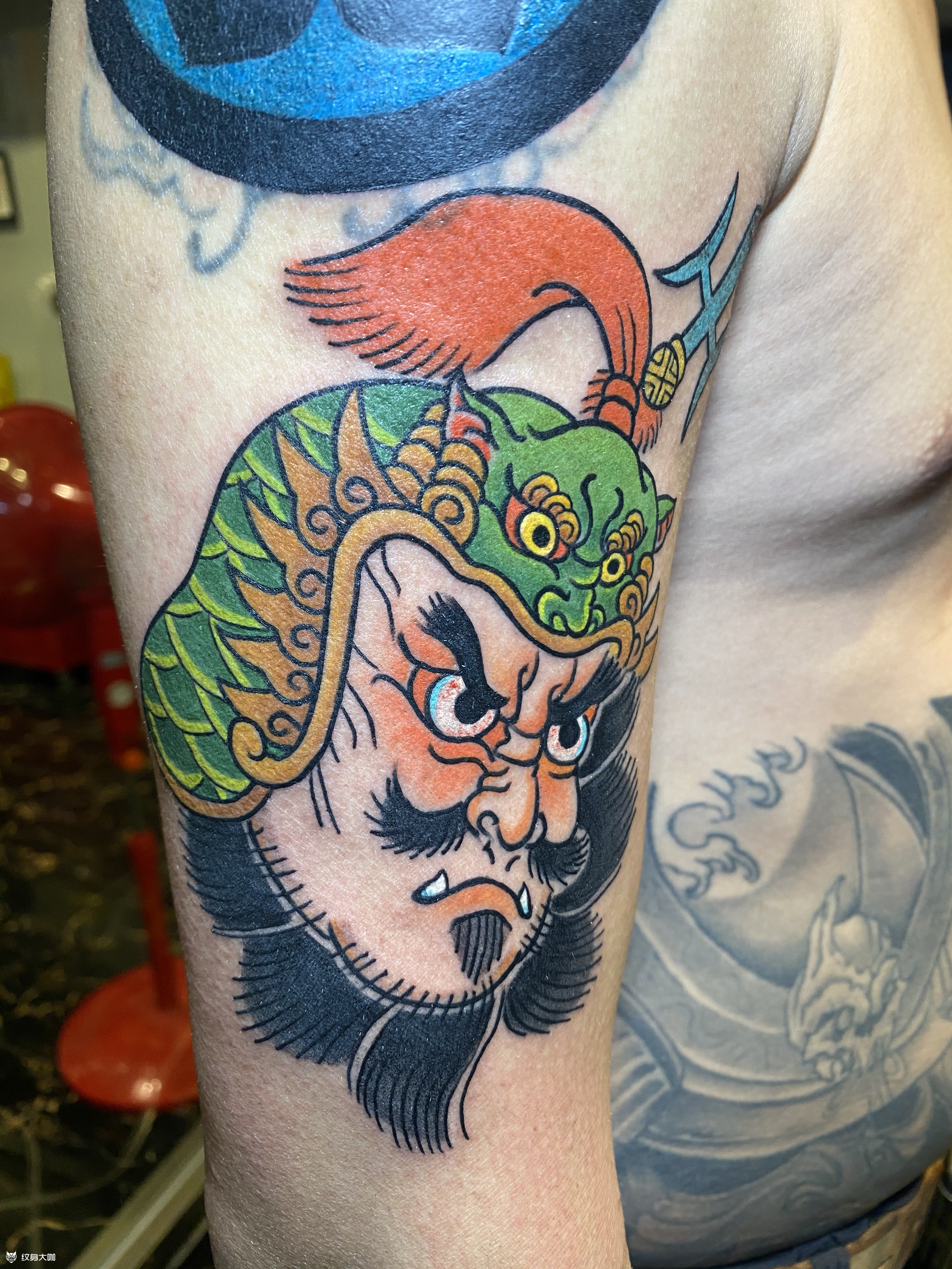 七福神_毘沙门天_纹身图案手稿图片_卢雪的纹身作品集