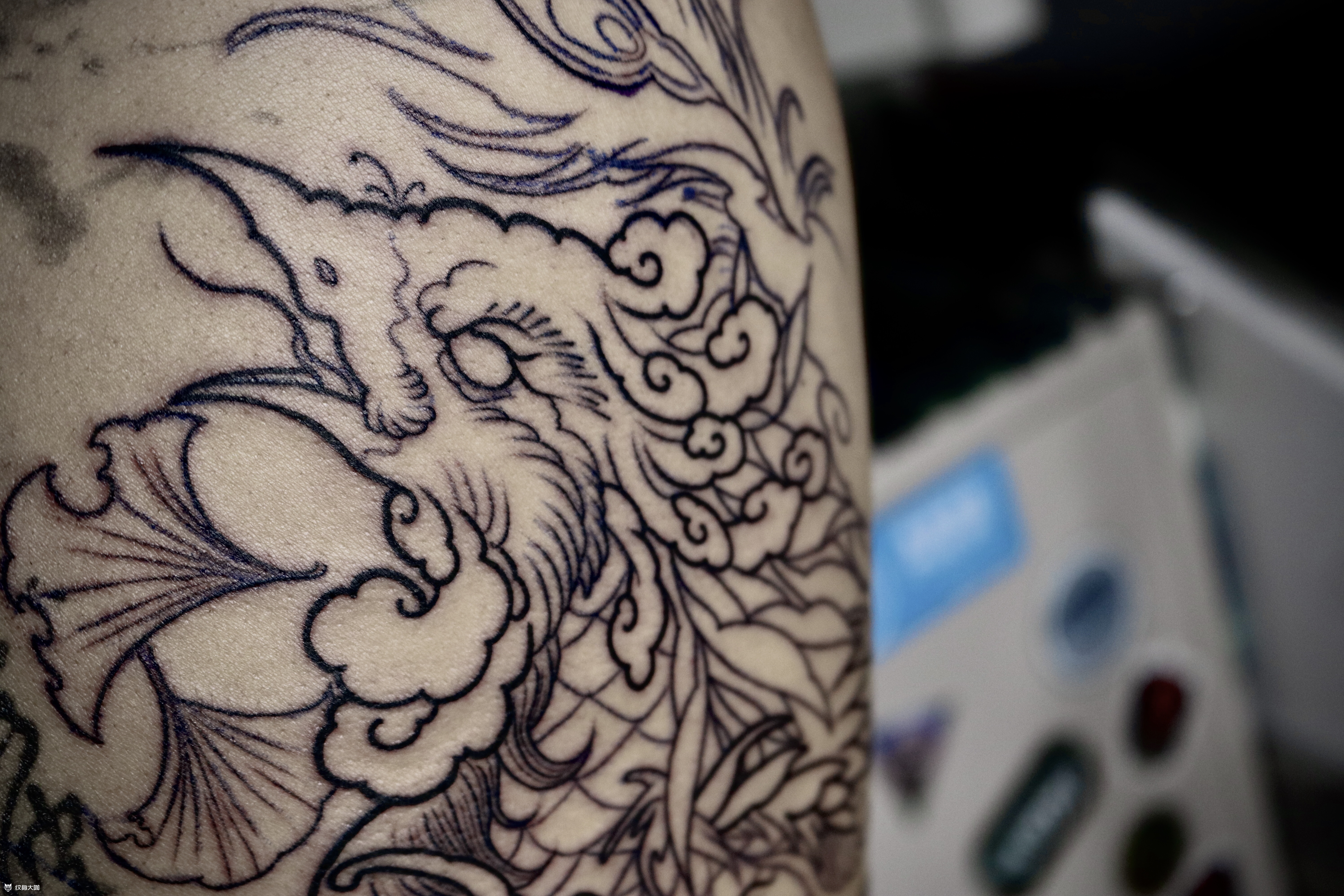 龙凤呈祥_纹身图案手稿图片_隆实的纹身作品集