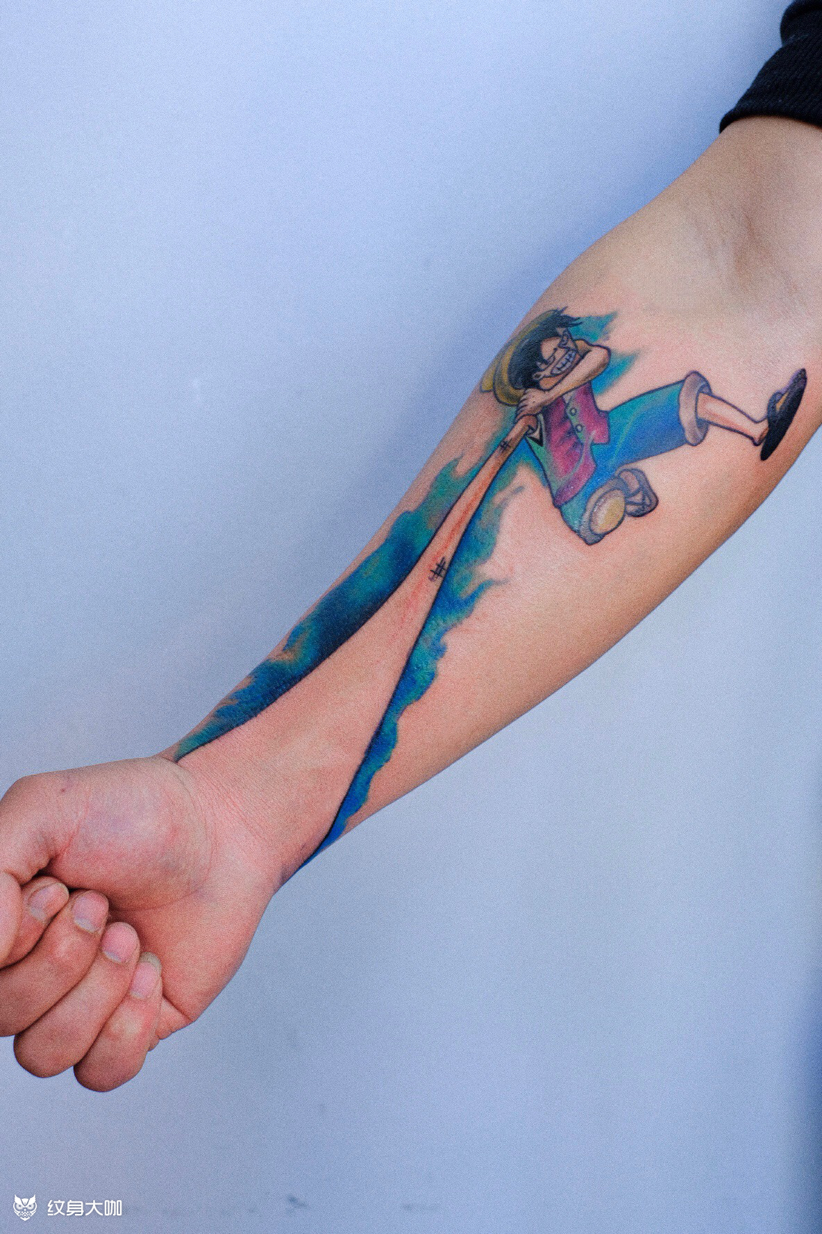 路飞臂_纹身图案手稿图片_桑田的纹身作品集