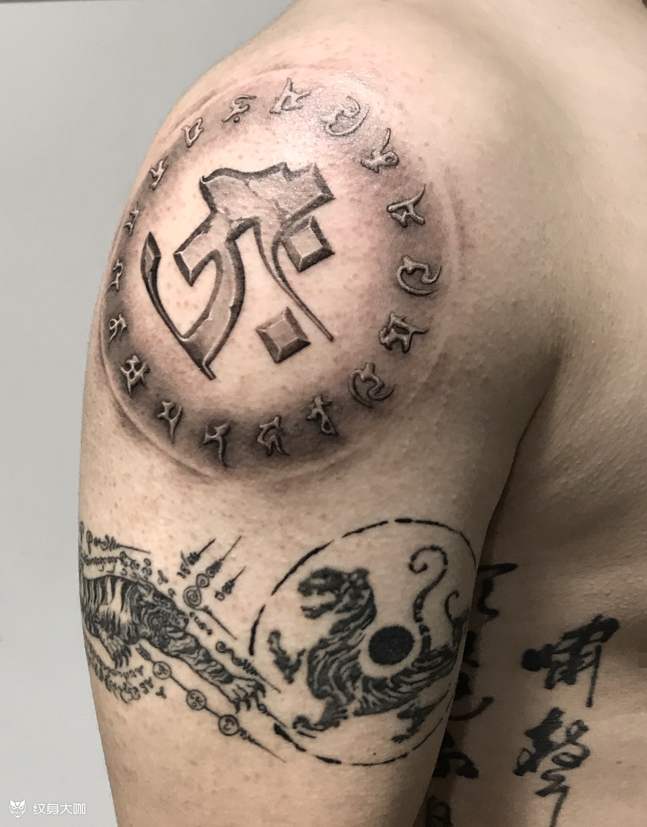 梵文纹身_纹身图案手稿图片_嘉兴精雕大王的纹身作品集