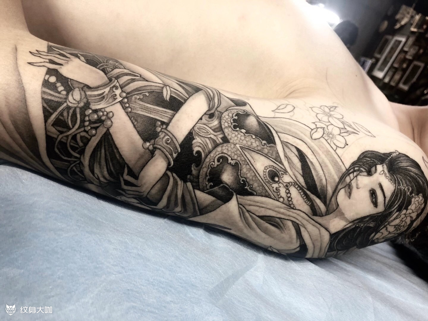 艺伎_纹身图案手稿图片_穗鹏飞的纹身作品集