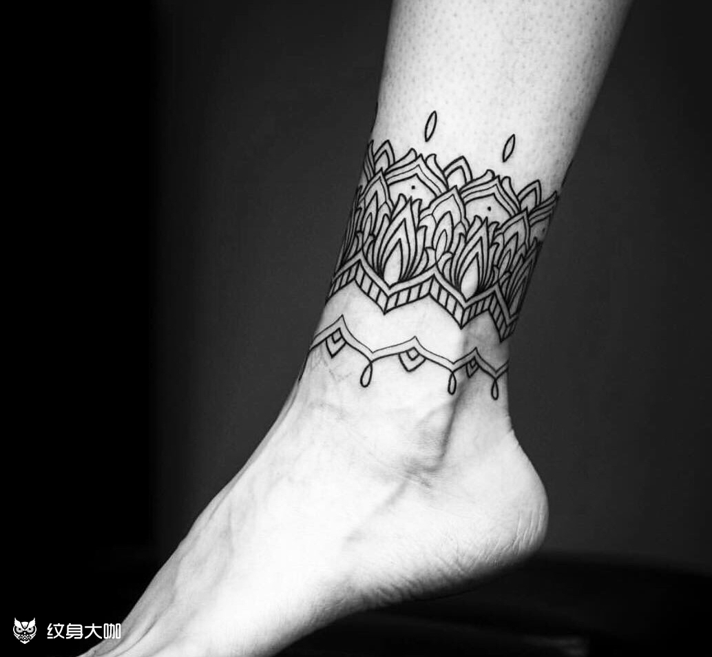 脚环_纹身图案手稿图片_初代雕浪的纹身作品集