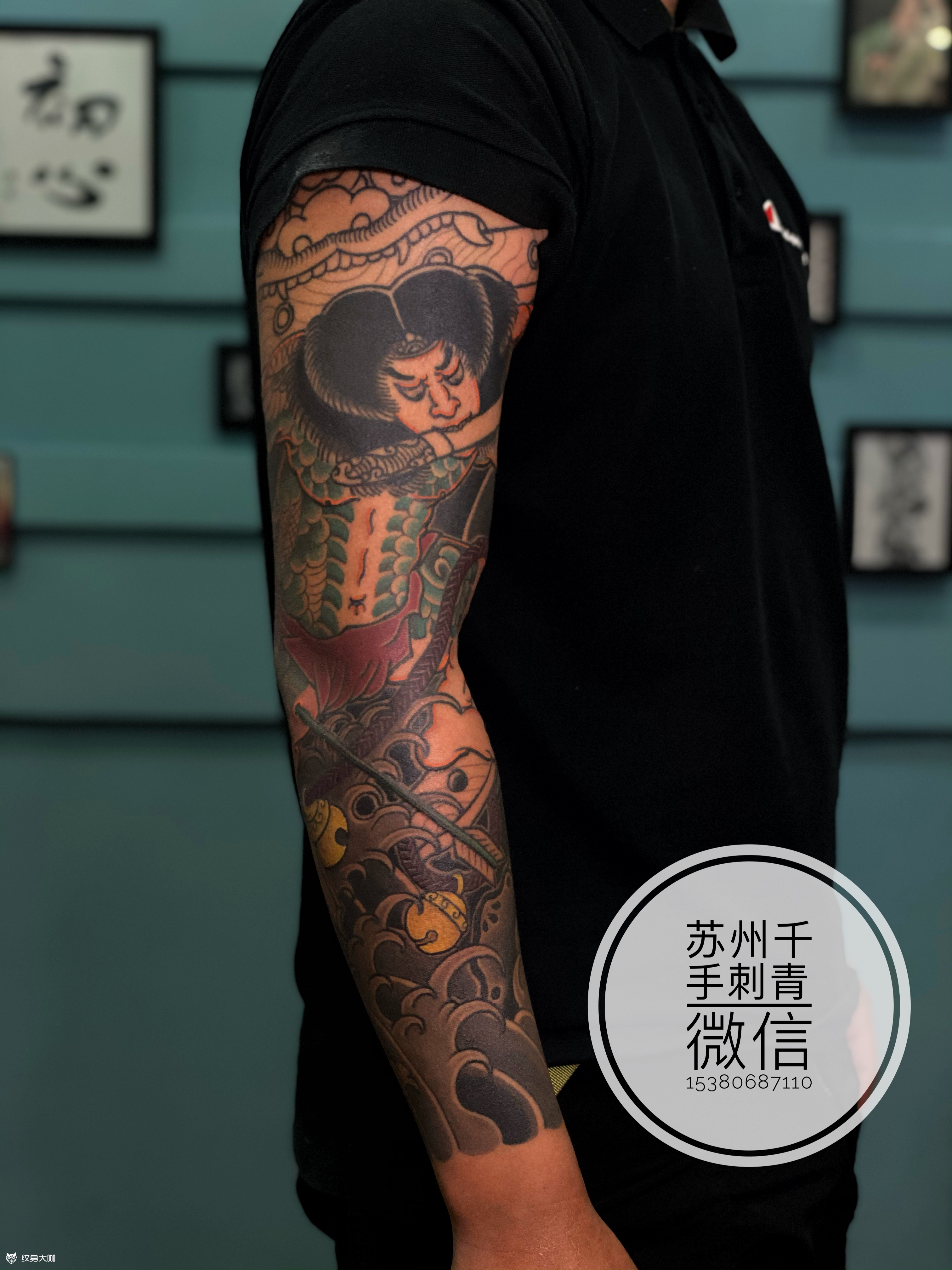 张顺破水门_纹身图案手稿图片_qianshou 的纹身作品集