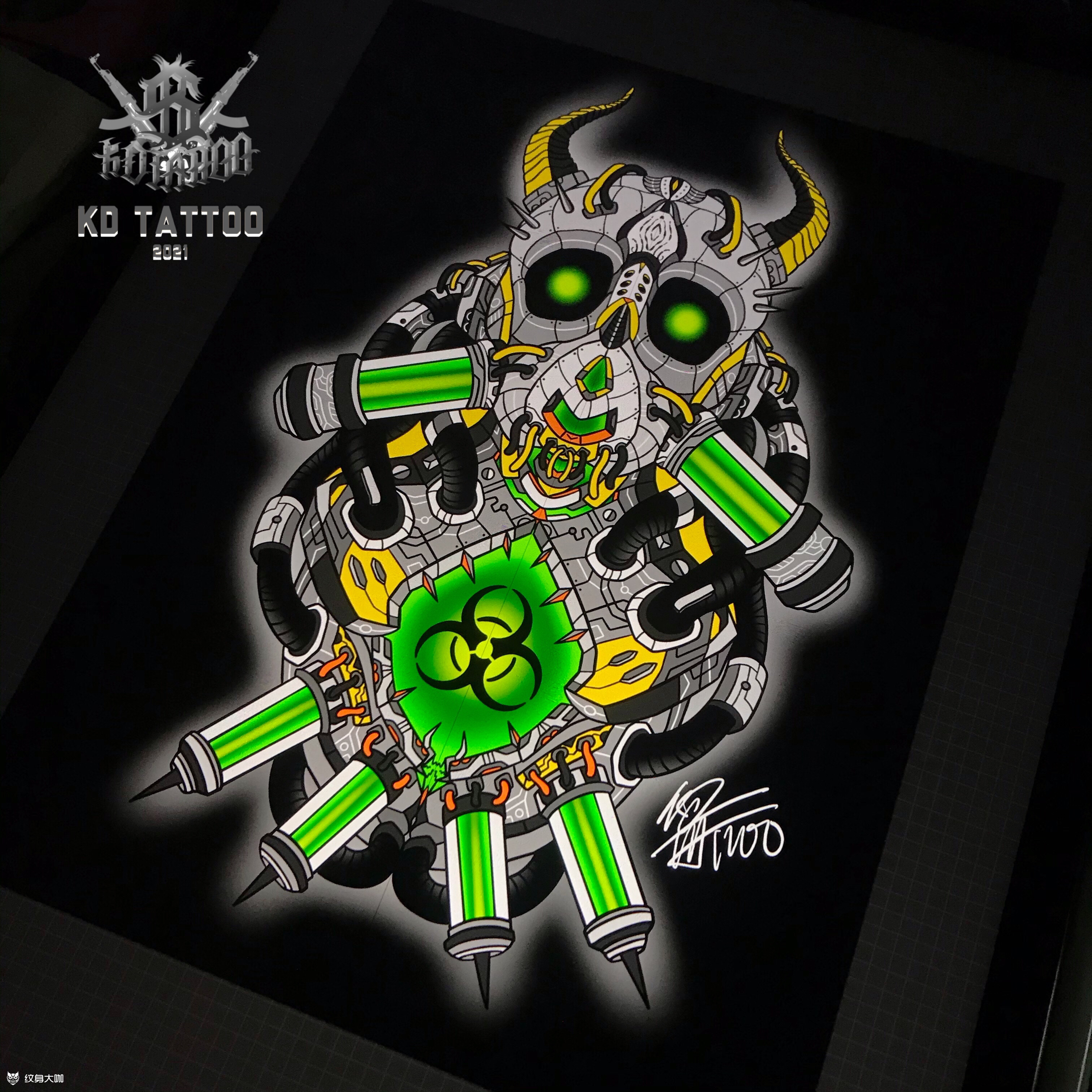 生化_纹身图案手稿图片_kd的纹身作品集