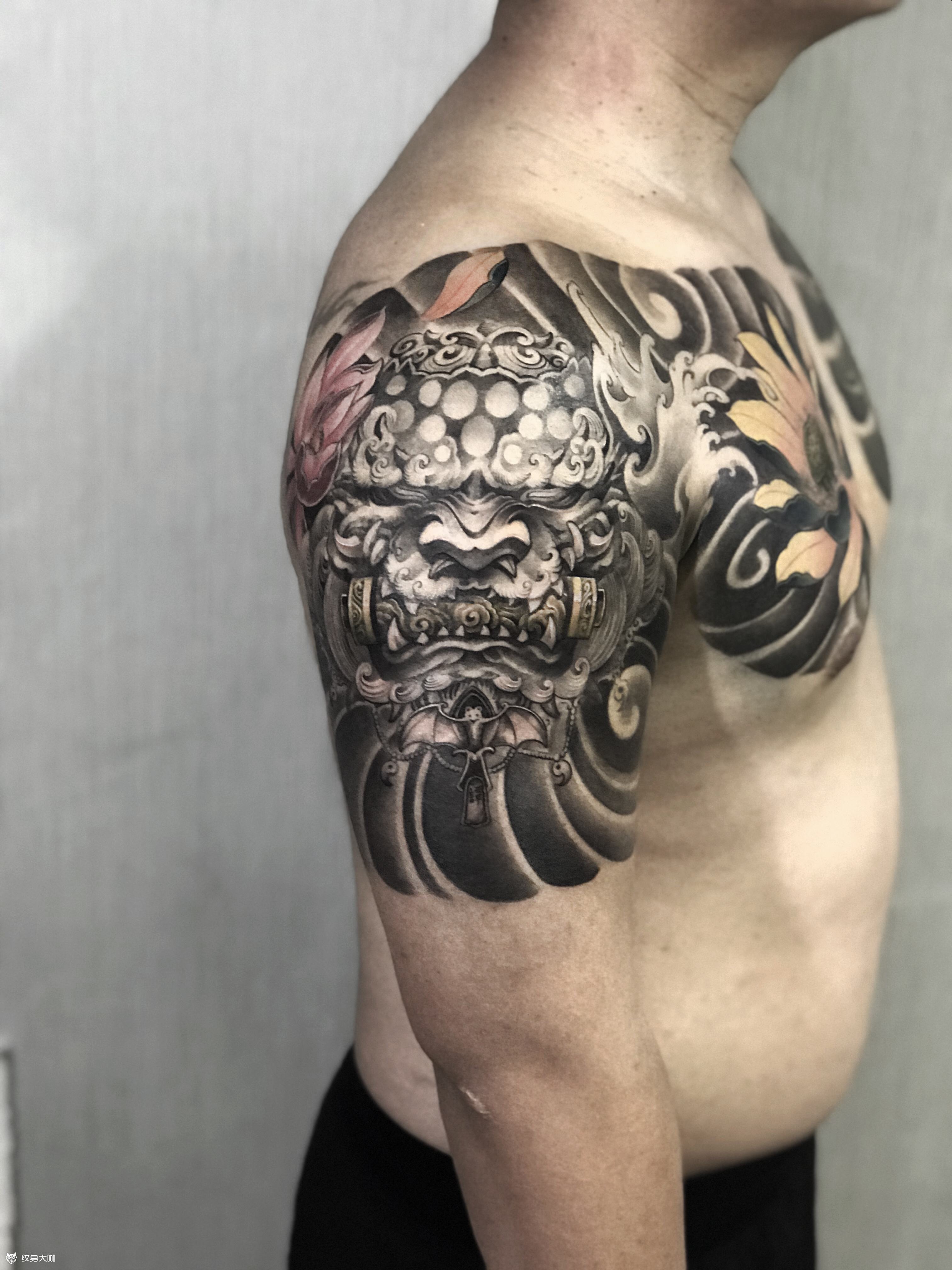 半甲_纹身图案手稿图片_老牛的纹身作品集