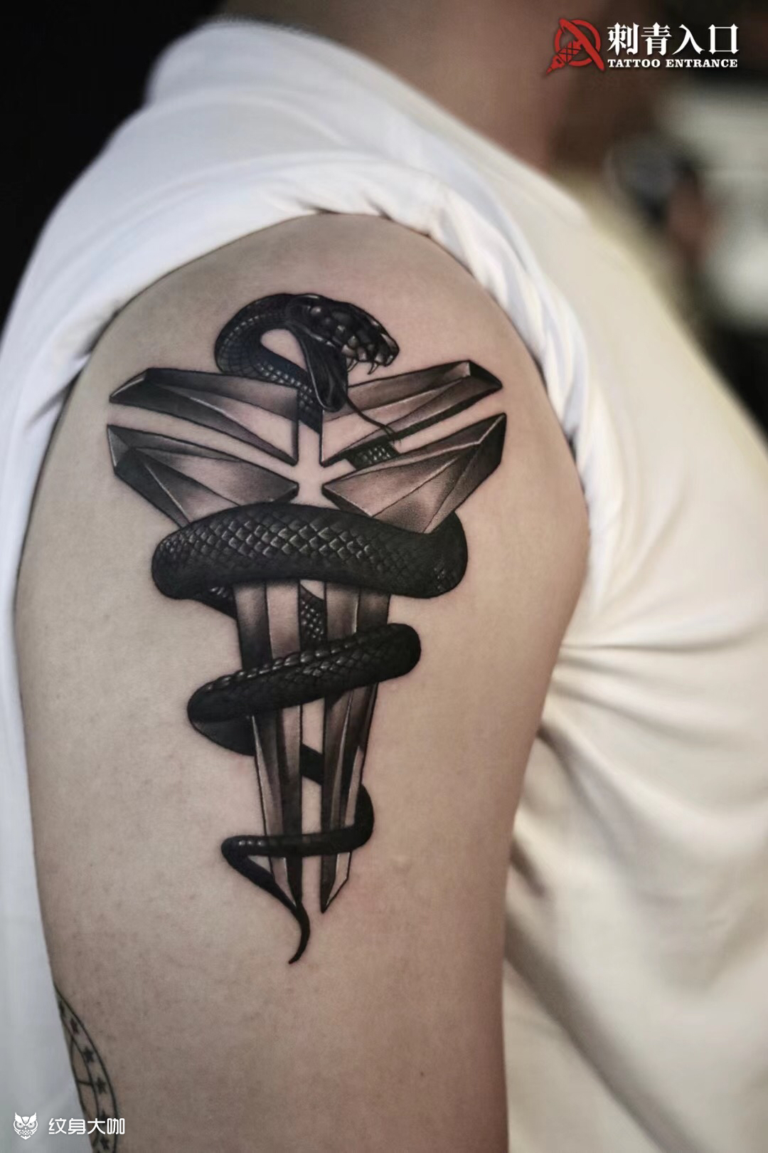 黑曼巴_纹身图案手稿图片_施道明的纹身作品集