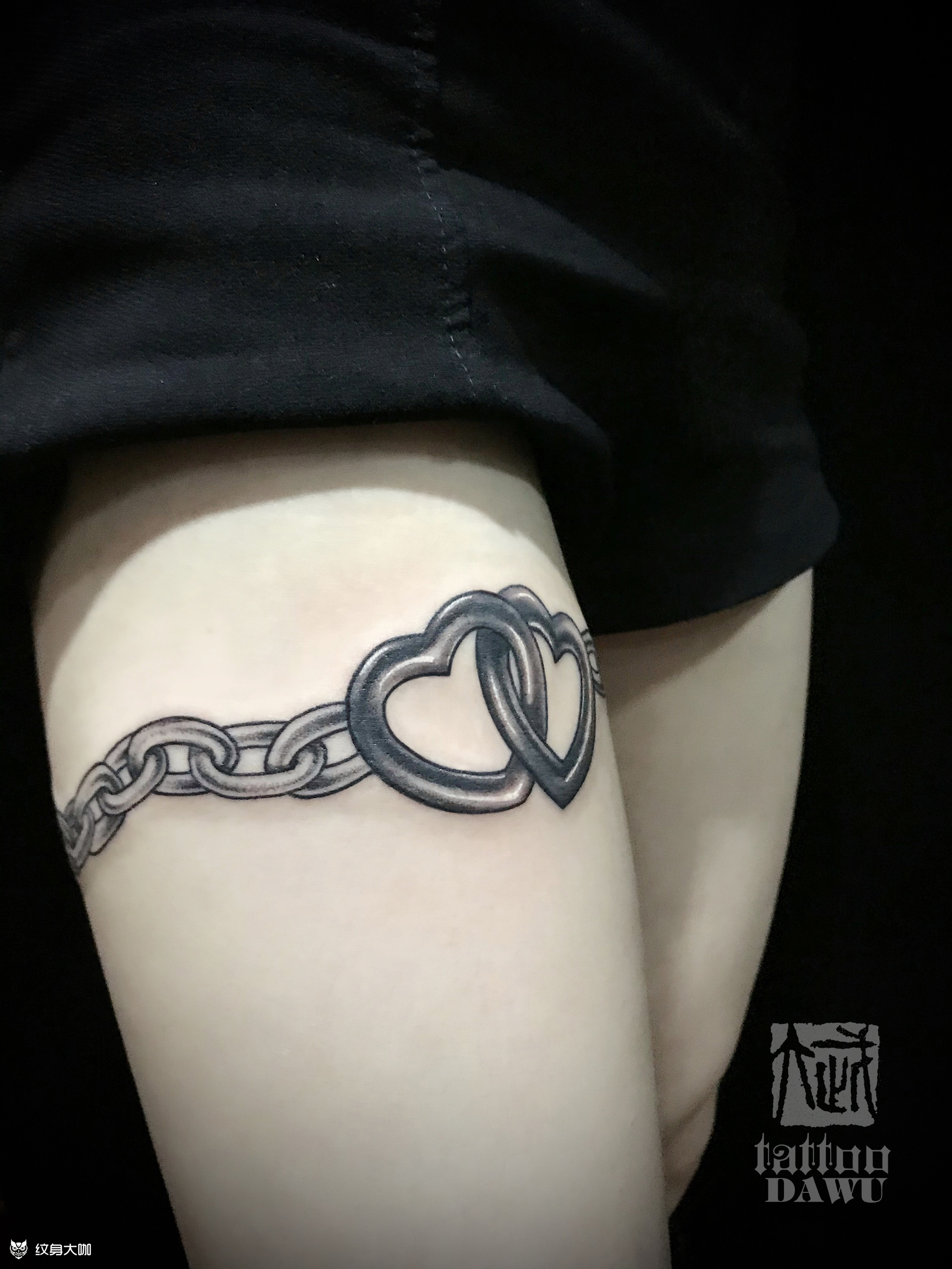 腿环_纹身图案手稿图片_大武tattoo的纹身作品集