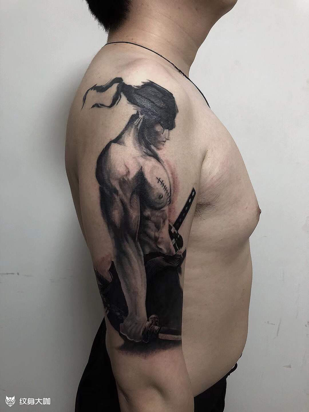 索隆_纹身图案手稿图片_辰针的纹身作品集