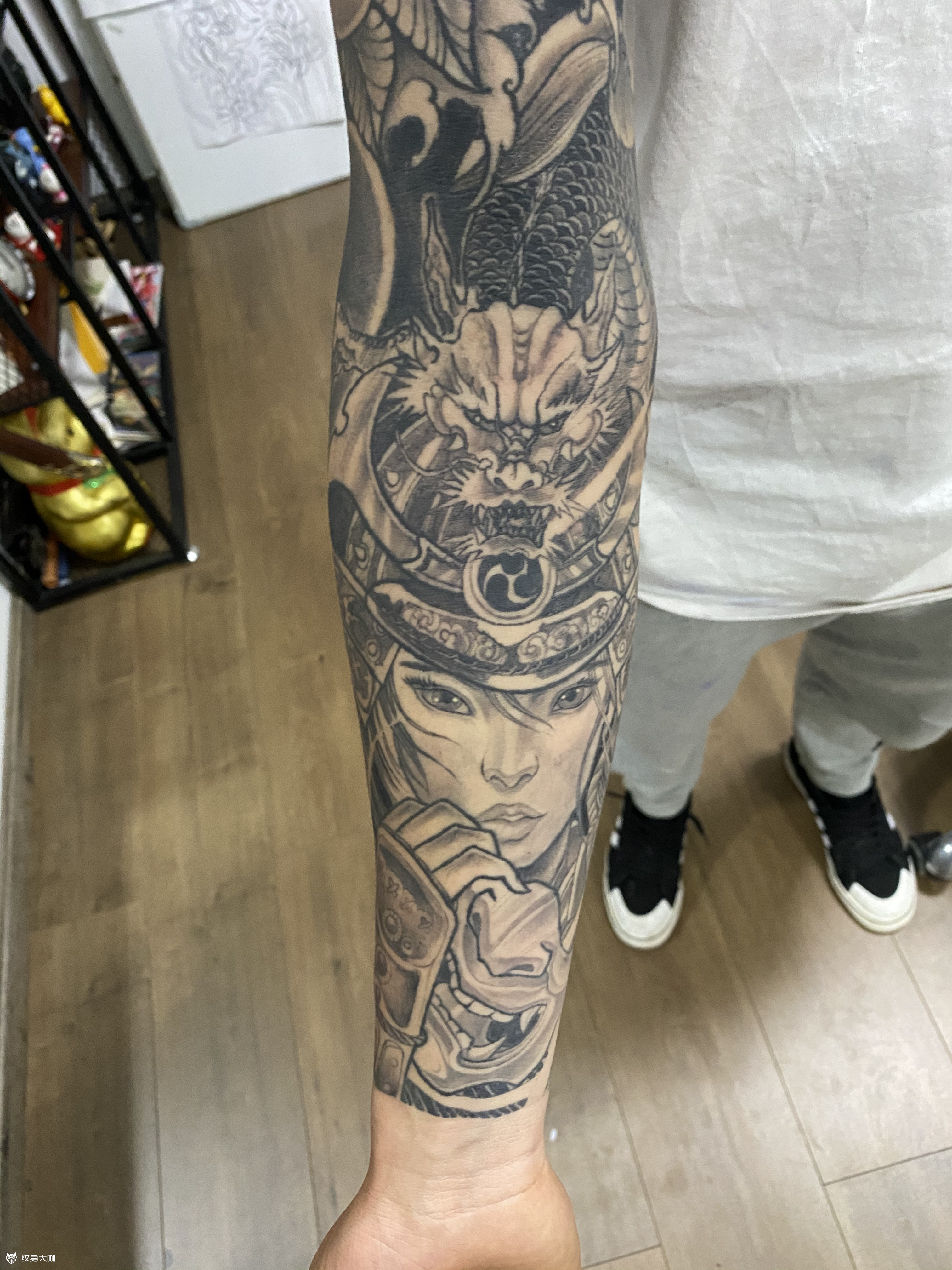 新传统花臂_纹身图案手稿图片_阿罗的纹身作品集