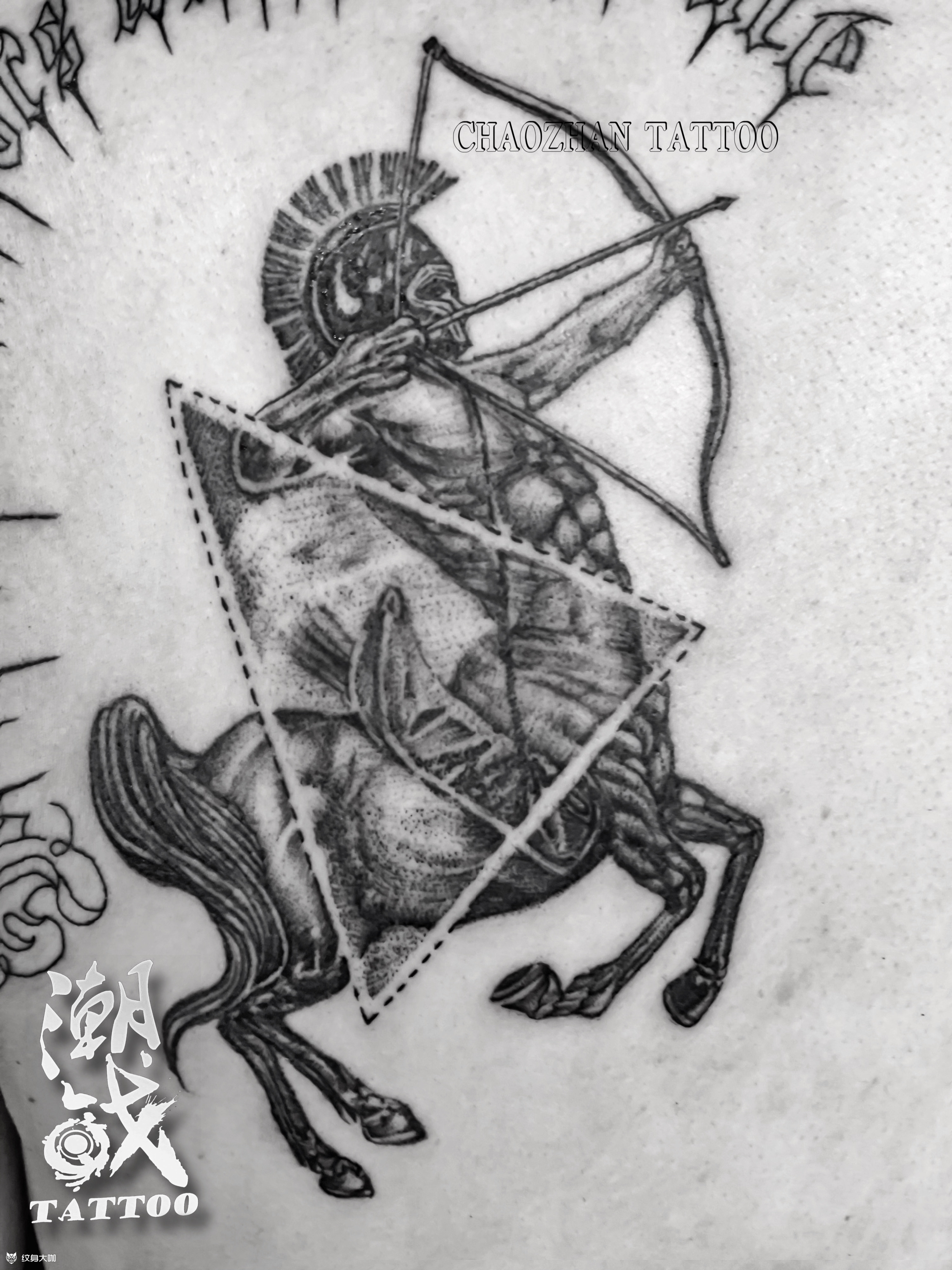 射手座_纹身图案手稿图片_小弥弥的纹身作品集