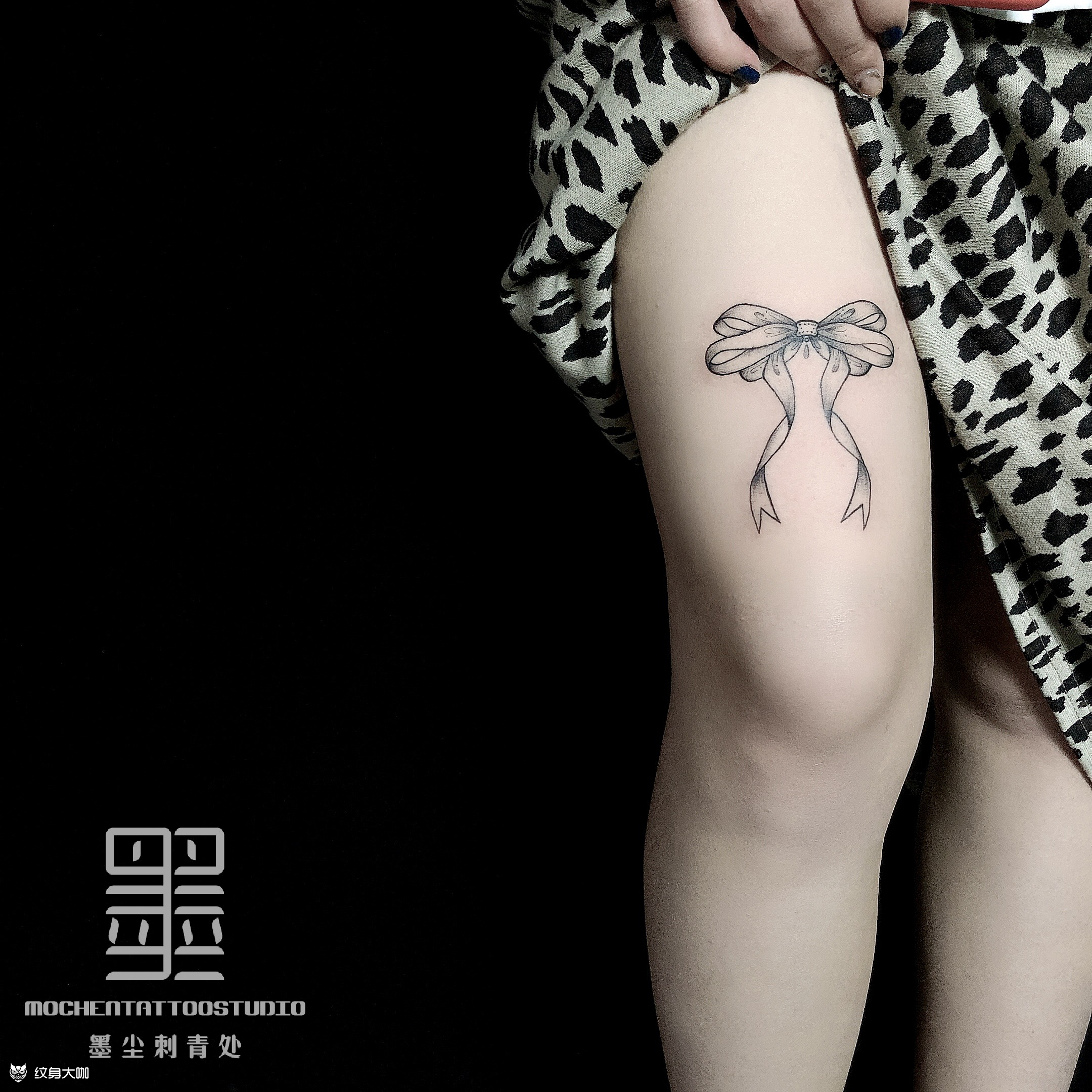作品简介:蝴蝶结纹身 女生小清新 感谢信任