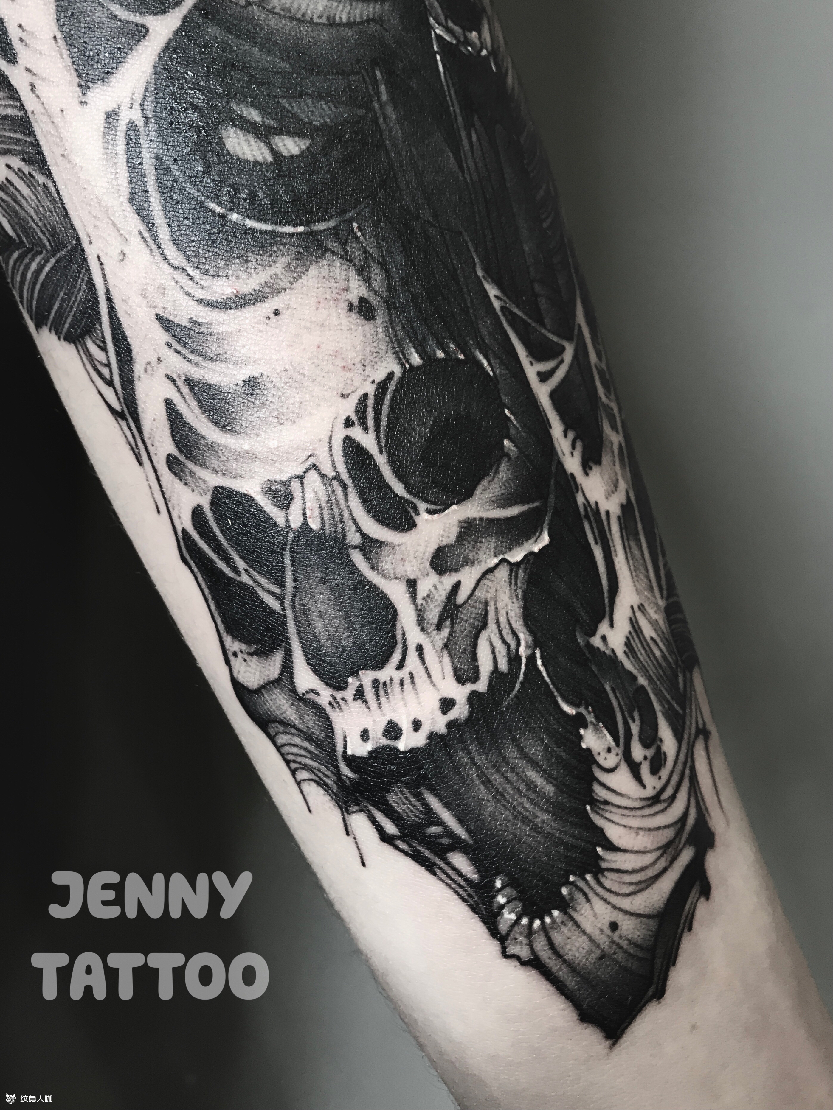 遮盖双头蛇_纹身图案手稿图片_ jenny的纹身作品集