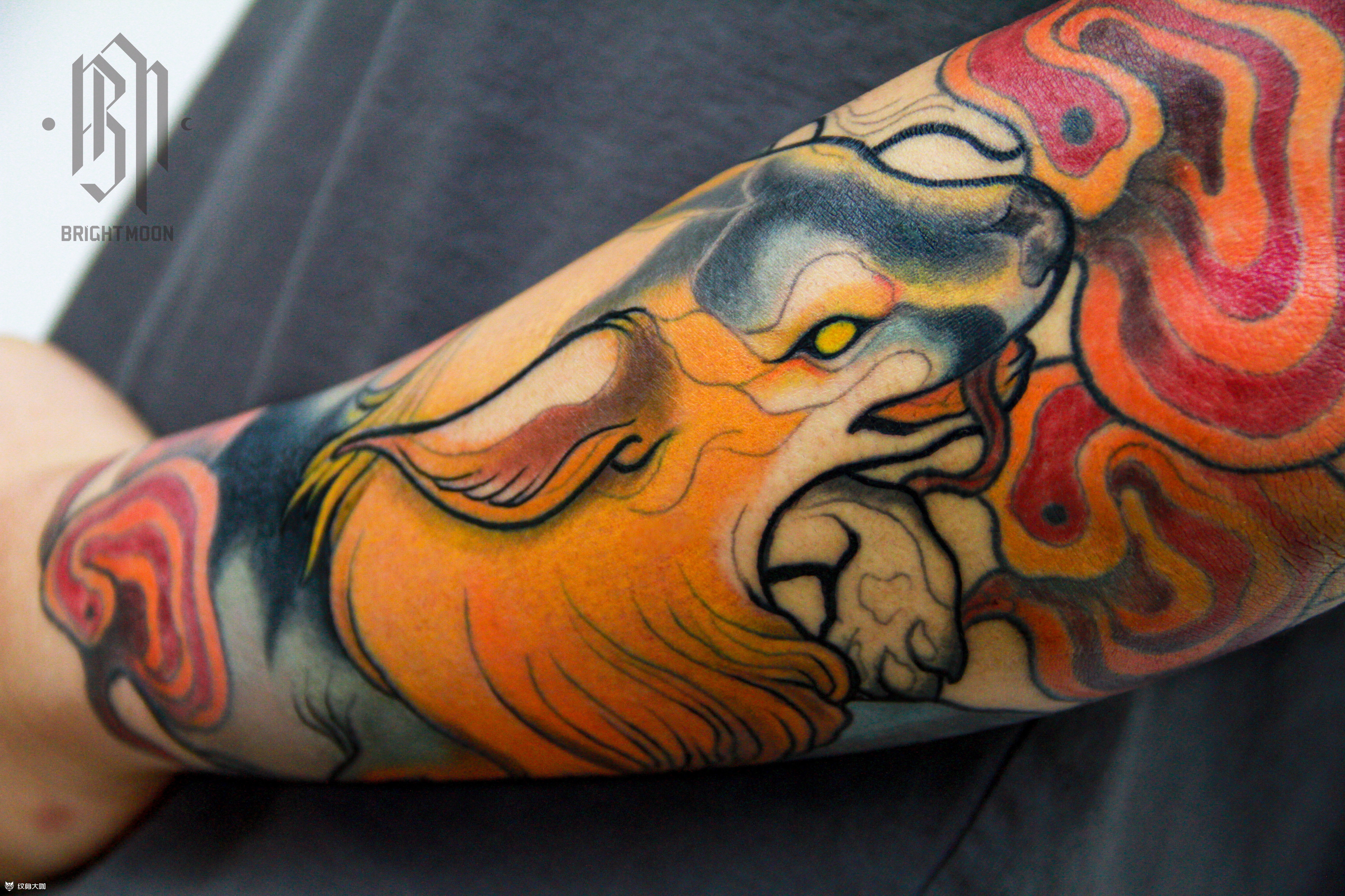 山海经花臂_纹身图案手稿图片_齐叁岁的纹身作品集