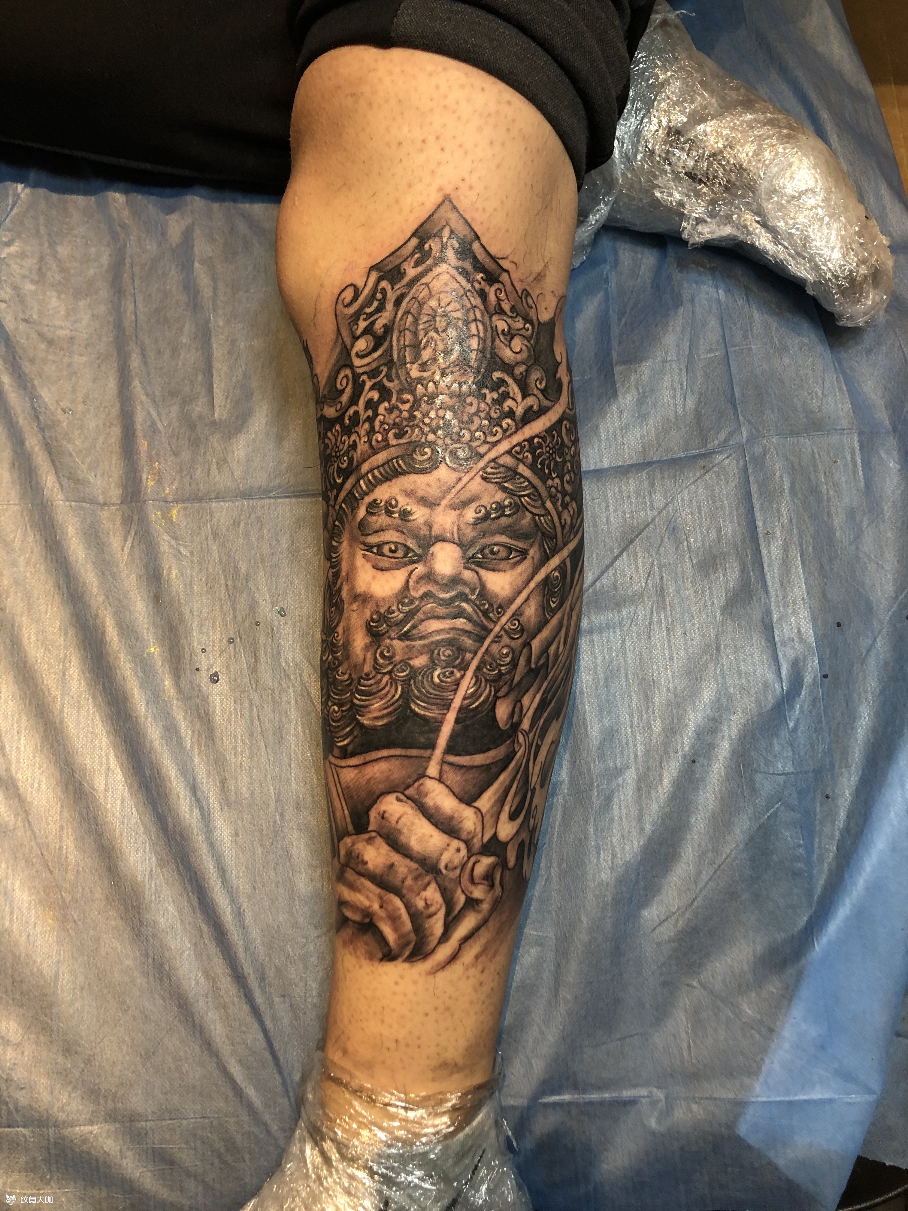 多闻天王_纹身图案手稿图片_秦克义的纹身作品集