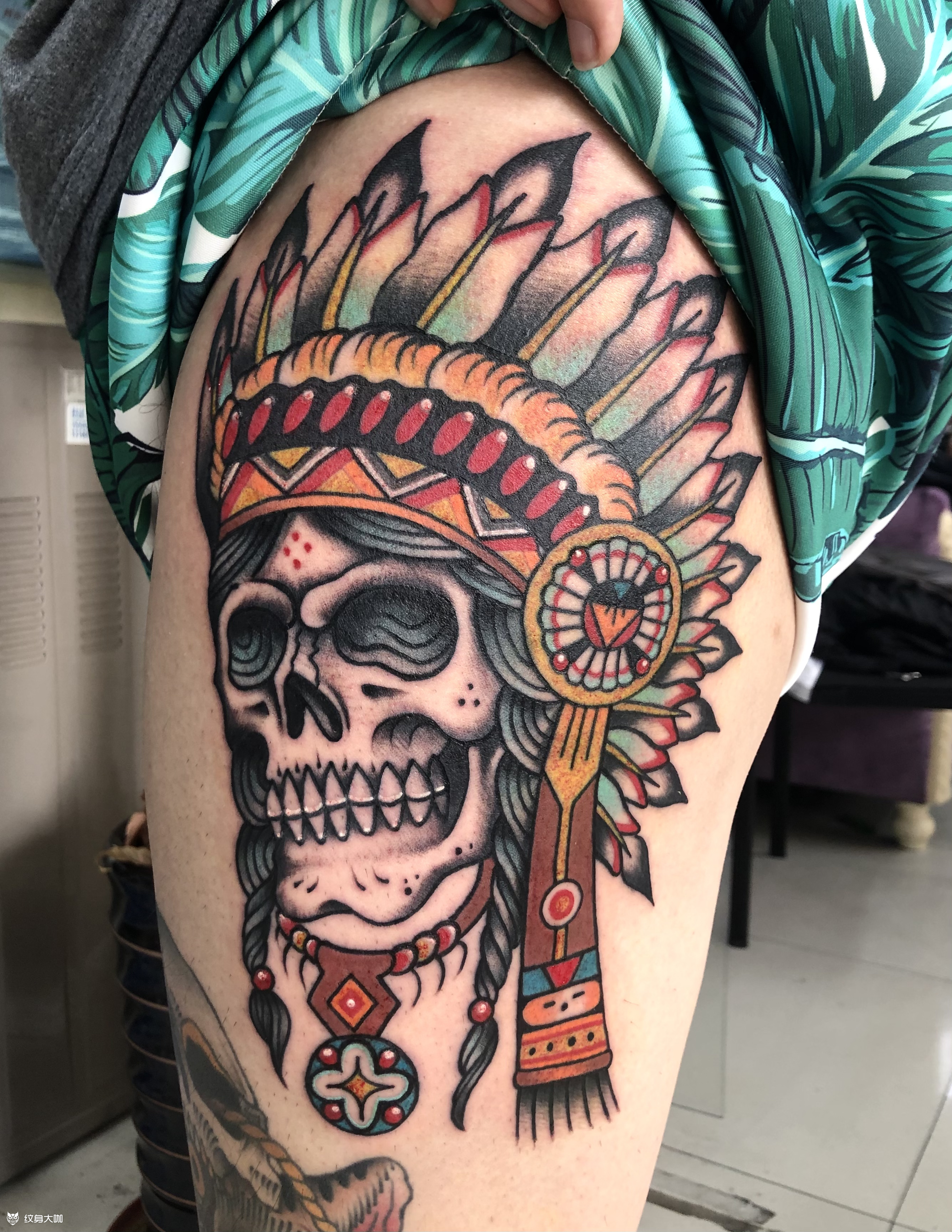 印第安人_纹身图案手稿图片_小白(大猿)的纹身作品集