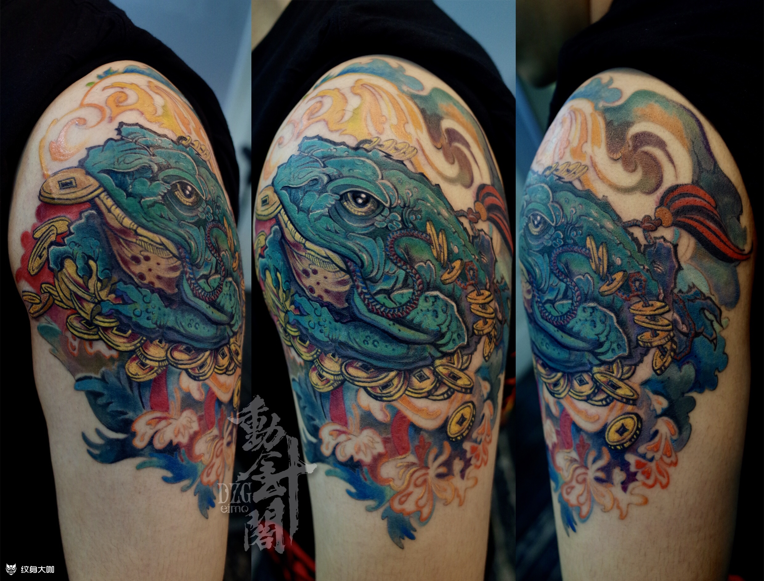 金蟾_纹身图案手稿图片_辛露的纹身作品集