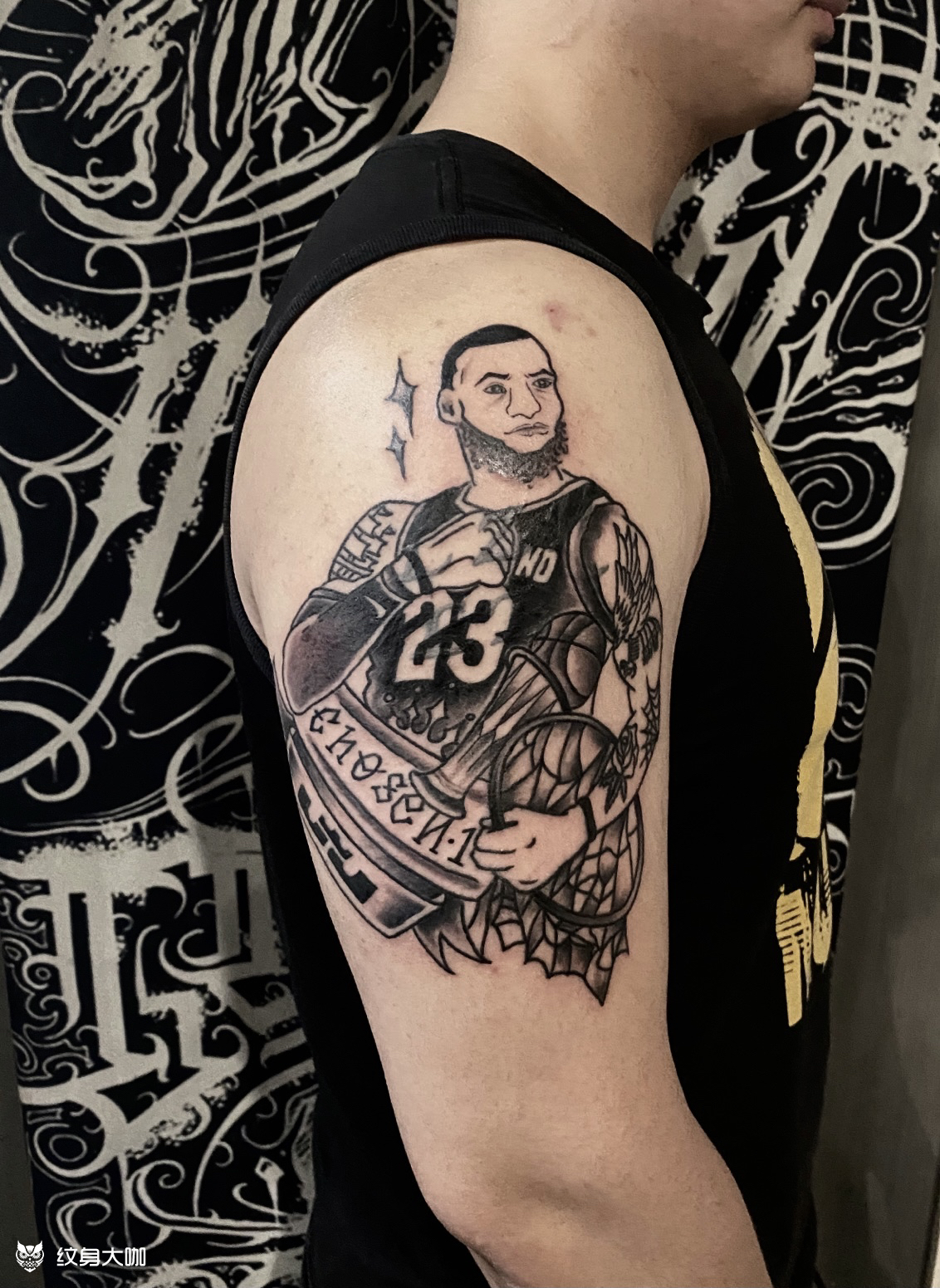 詹姆斯遮盖_纹身图案手稿图片_句多的纹身作品集