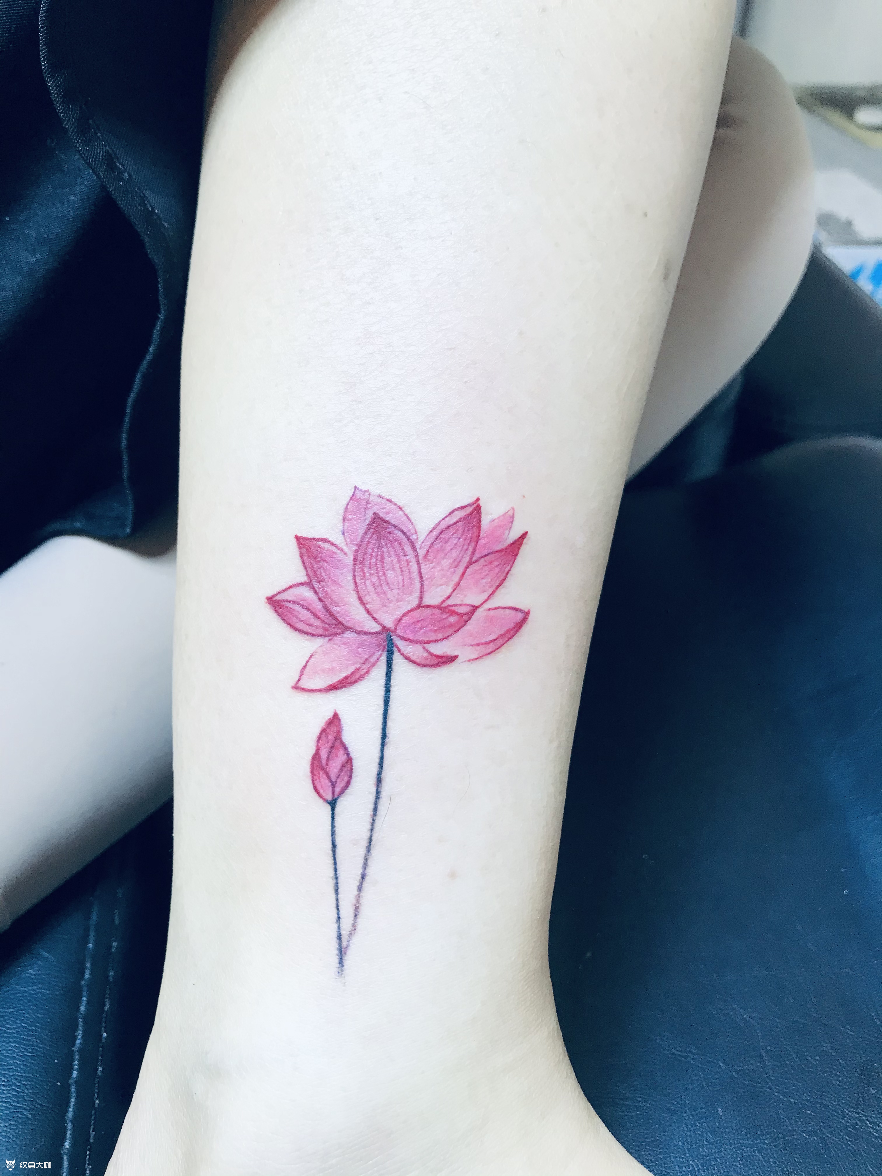 荷花_纹身图案手稿图片_蛊雕tattoo的纹身作品集