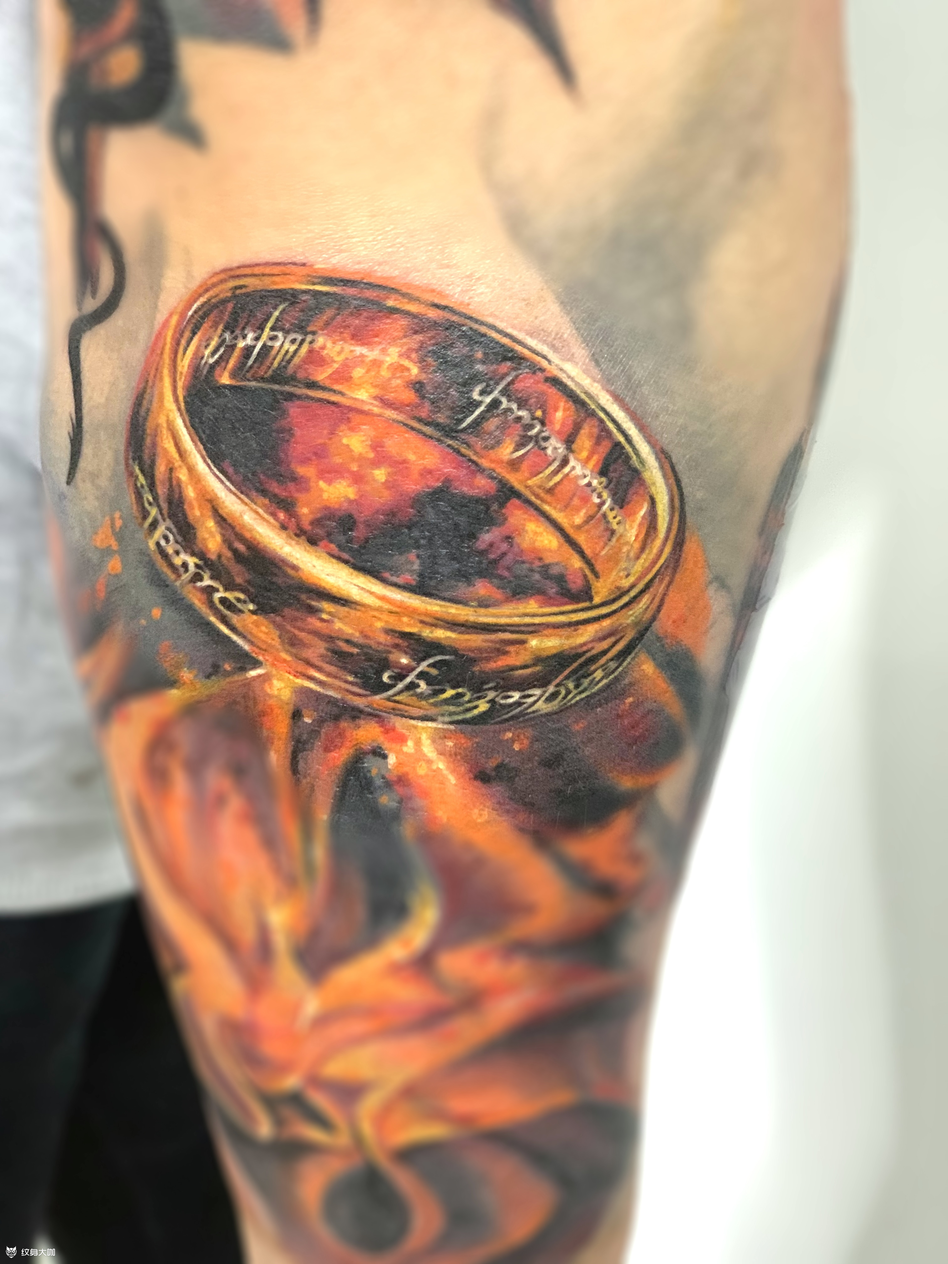 魔戒遮盖_纹身图案手稿图片_金子的纹身作品集