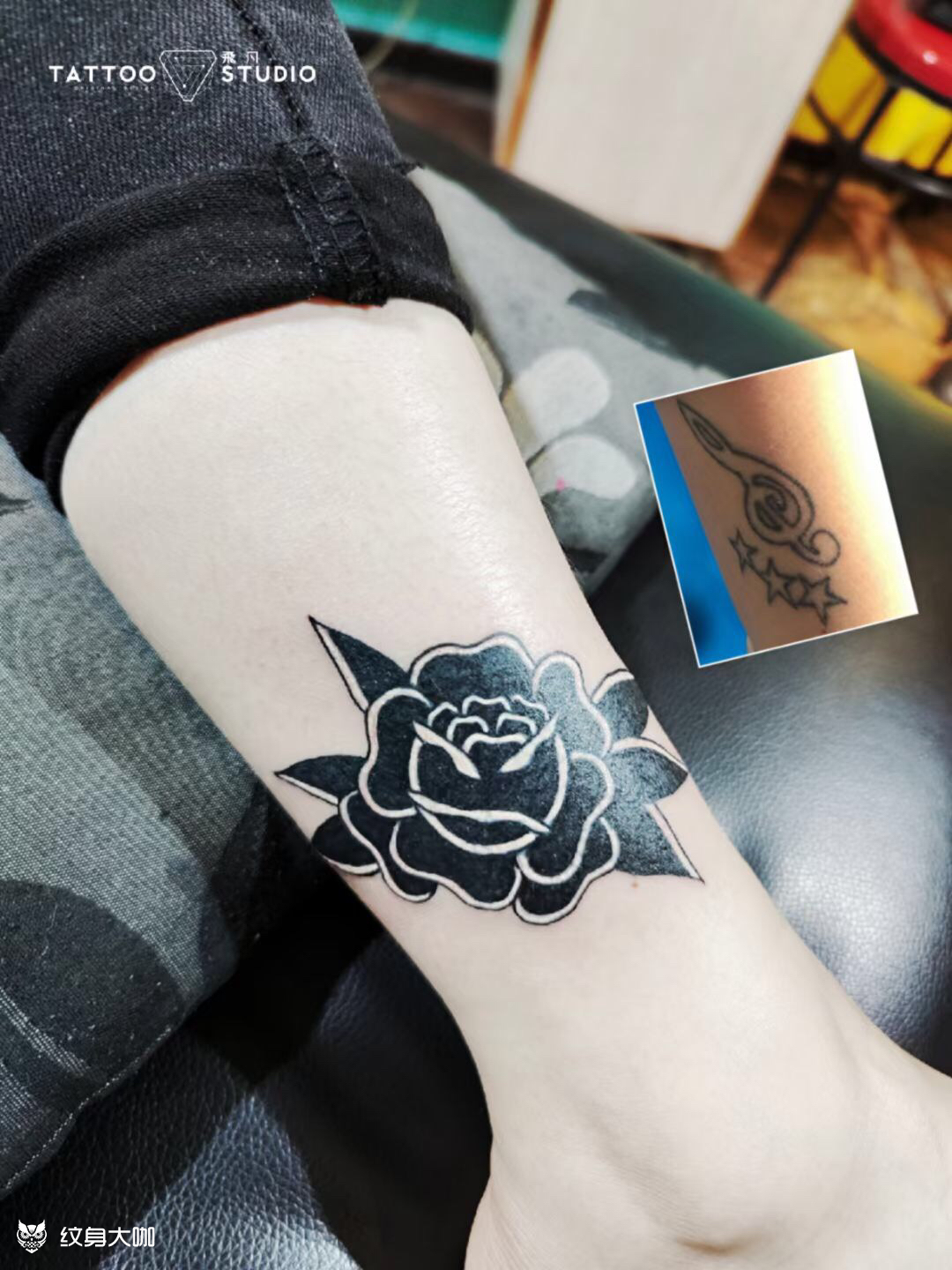 覆盖_纹身图案手稿图片_张宇的纹身作品集