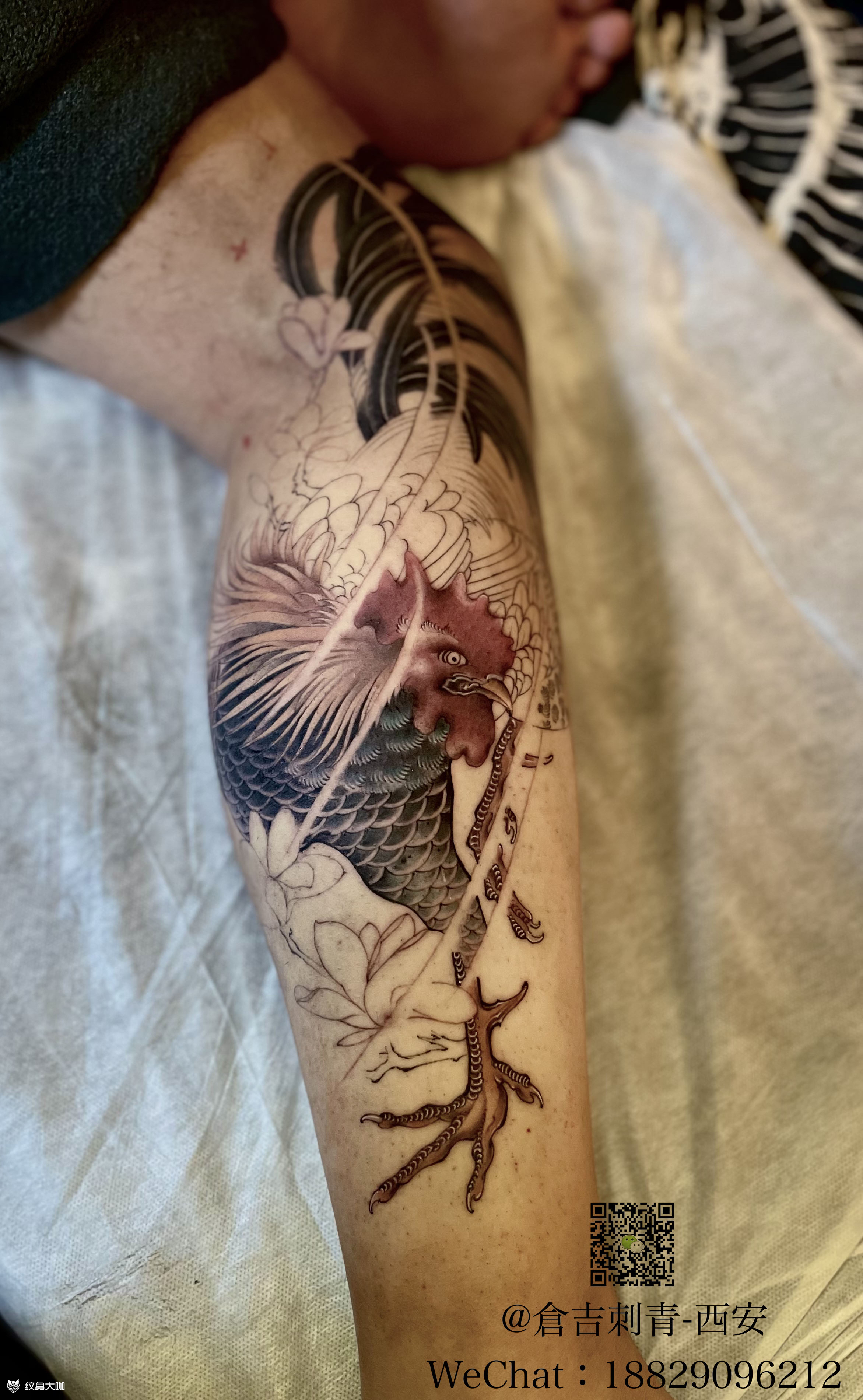 现场发挥《公鸡》_纹身图案手稿图片_程绎的纹身作品集