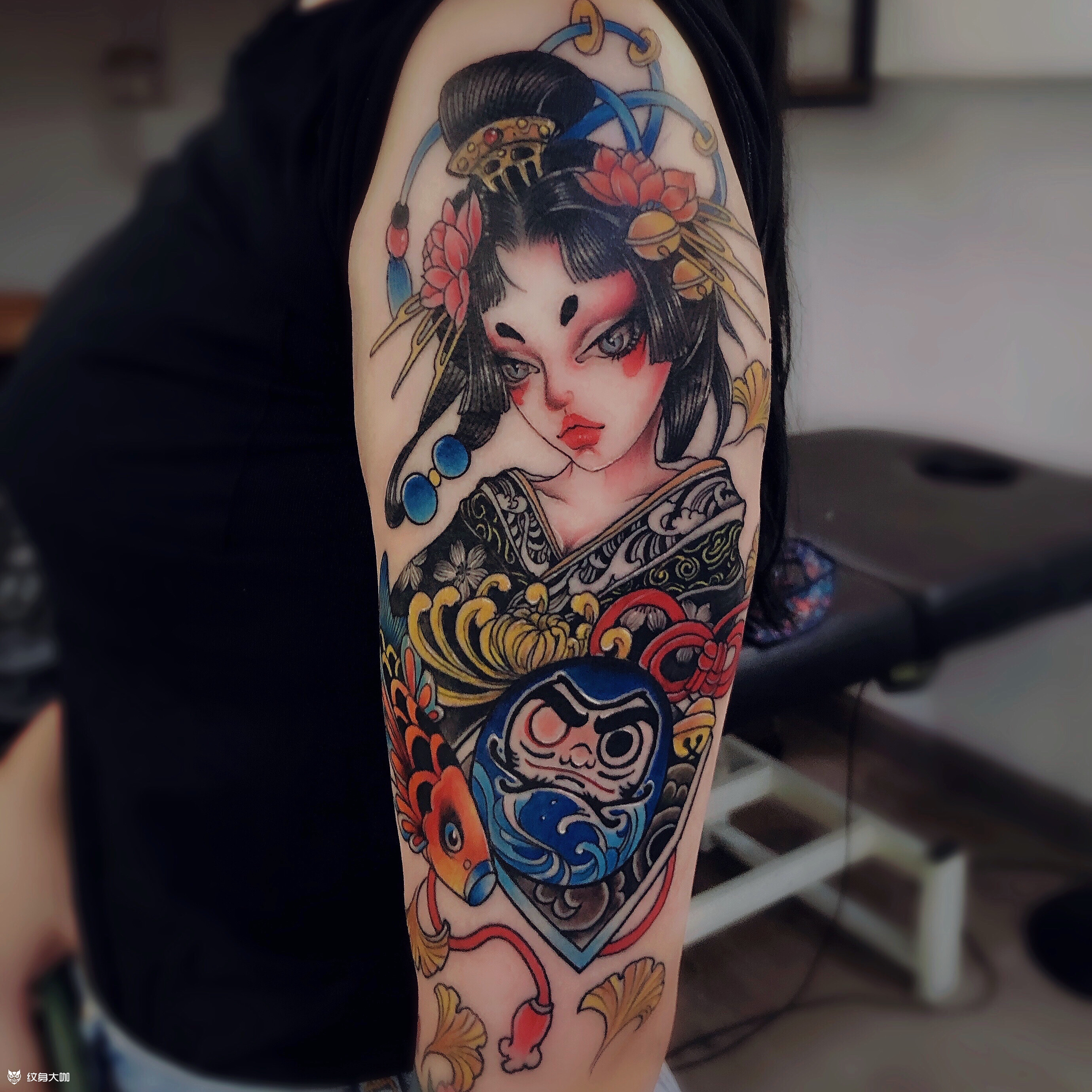 艺妓_纹身图案手稿图片_康志刚的纹身作品集