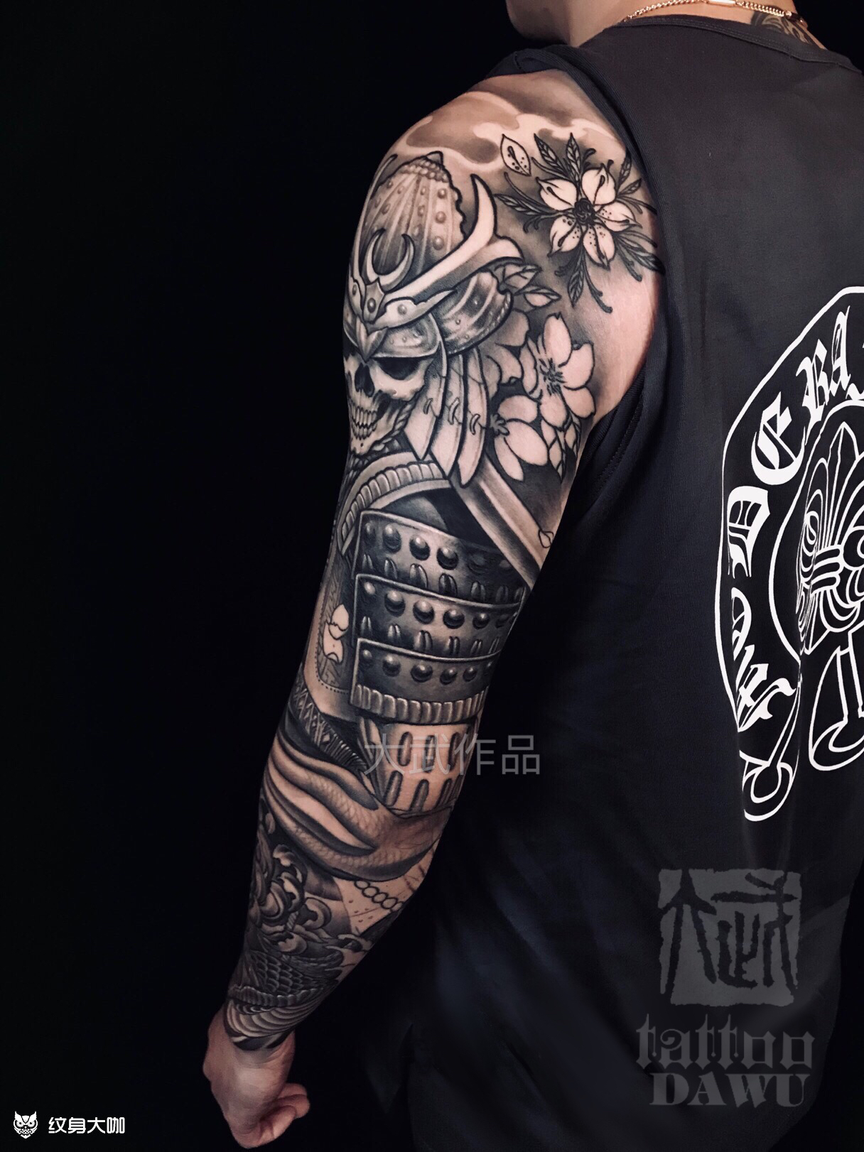日本武士纹身手臂图片