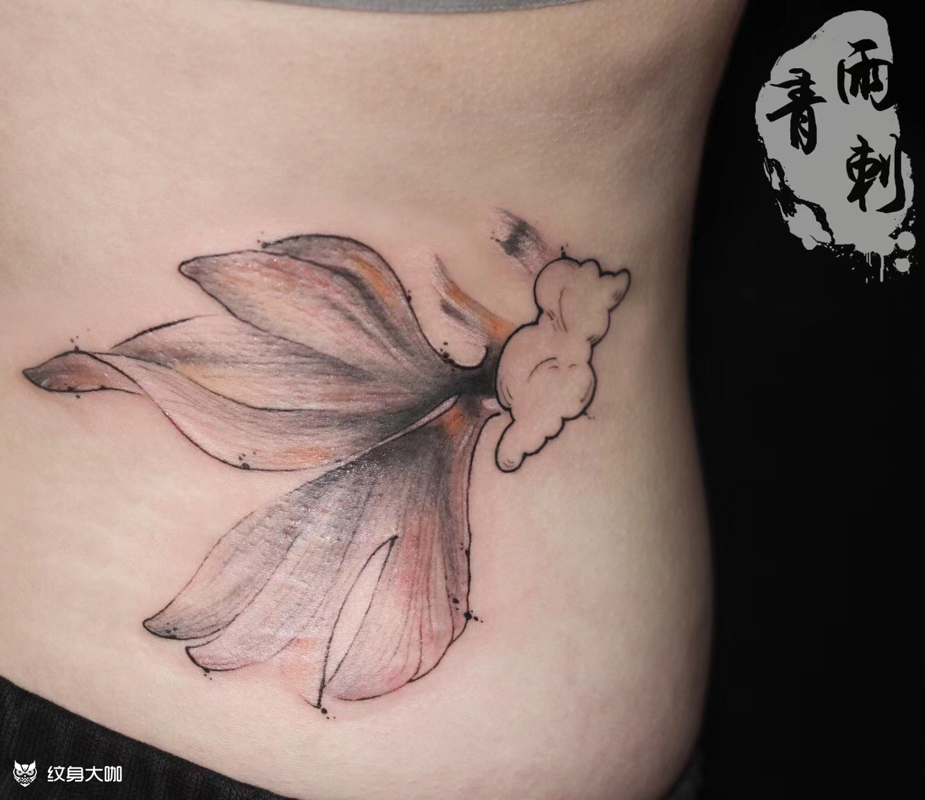 鱼尾_纹身图案手稿图片_雨刺青--凯琳的纹身作品集