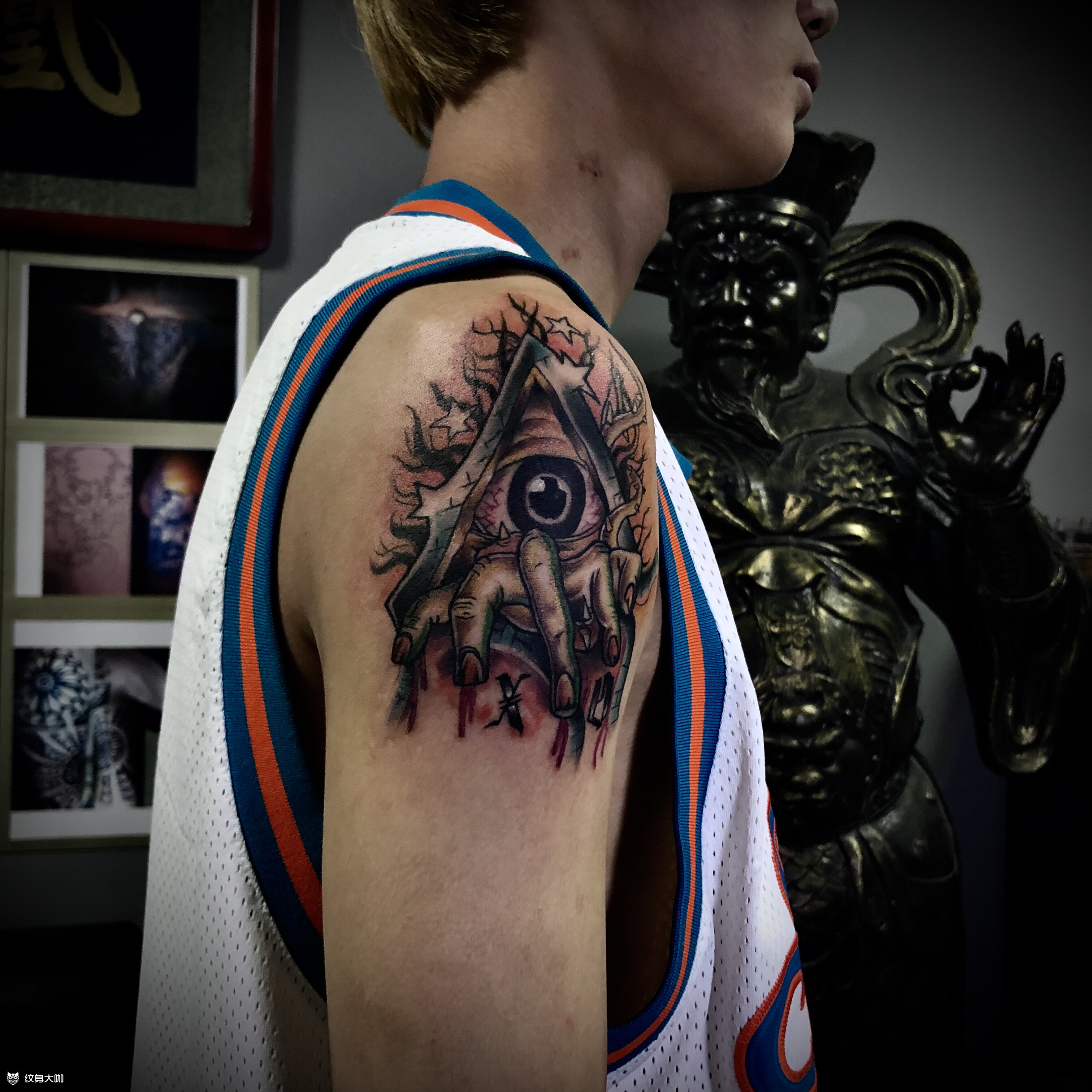 上帝之眼_纹身图案手稿图片_杨铭的纹身作品集