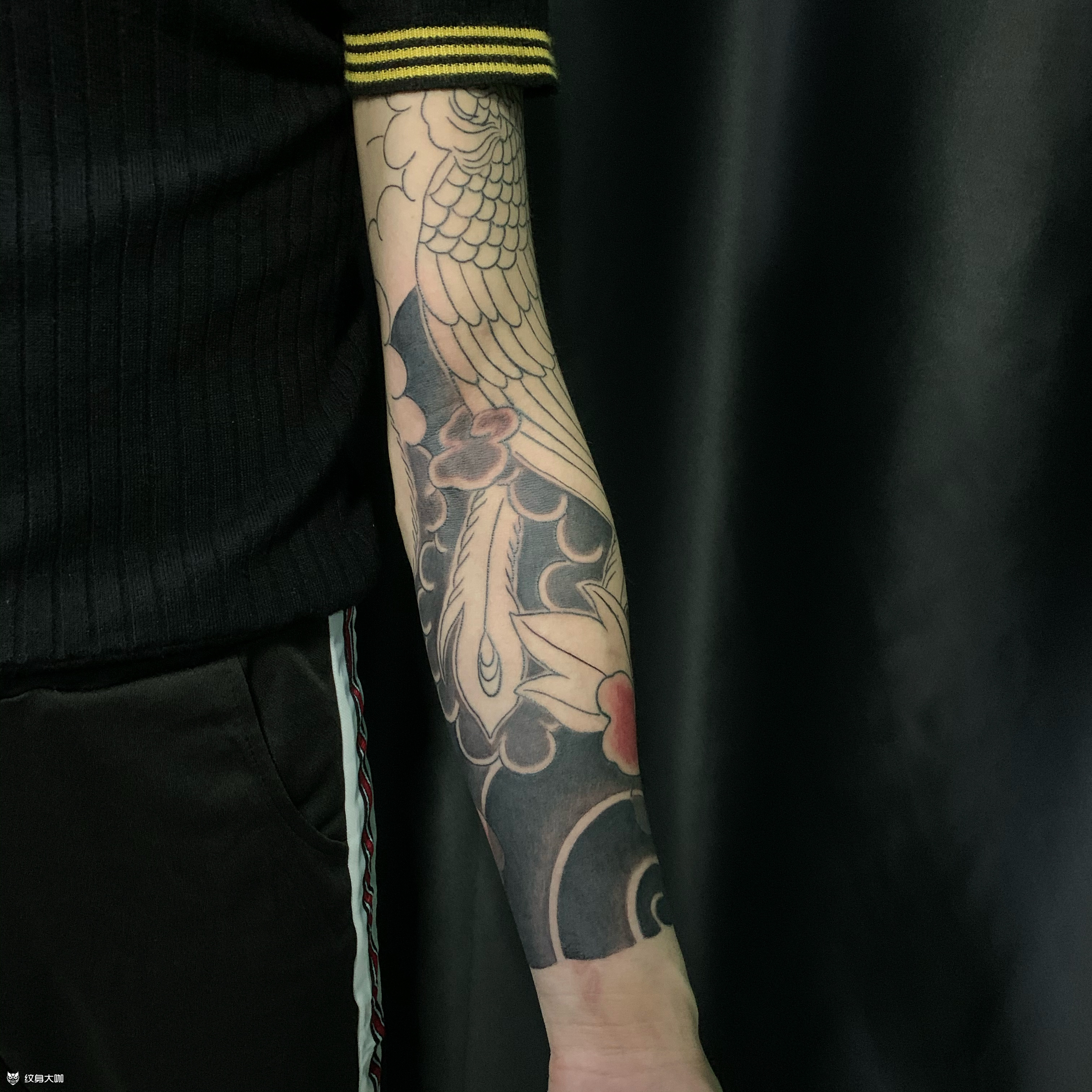 凤凰老传统进度_纹身图案手稿图片_十七的纹身作品集