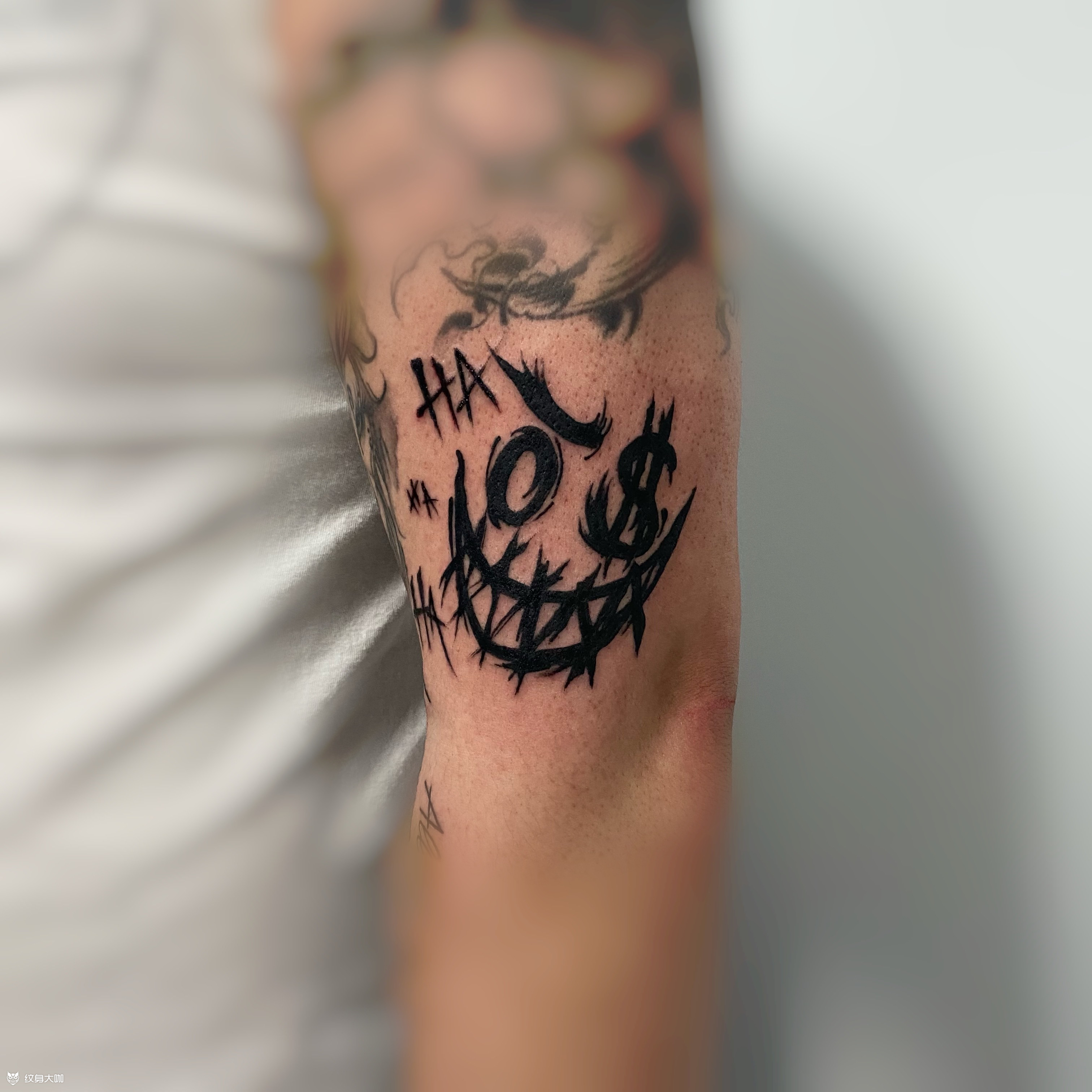 暗黑笑脸_纹身图案手稿图片_高家奇的纹身作品集