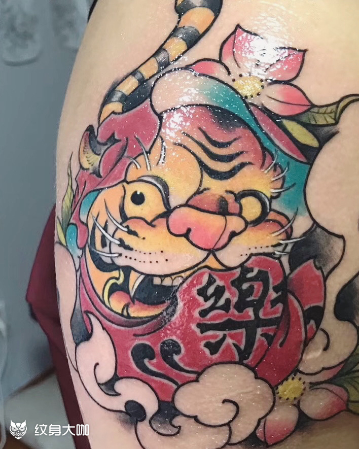 达摩大老虎_纹身图案手稿图片_shiemo的纹身作品集