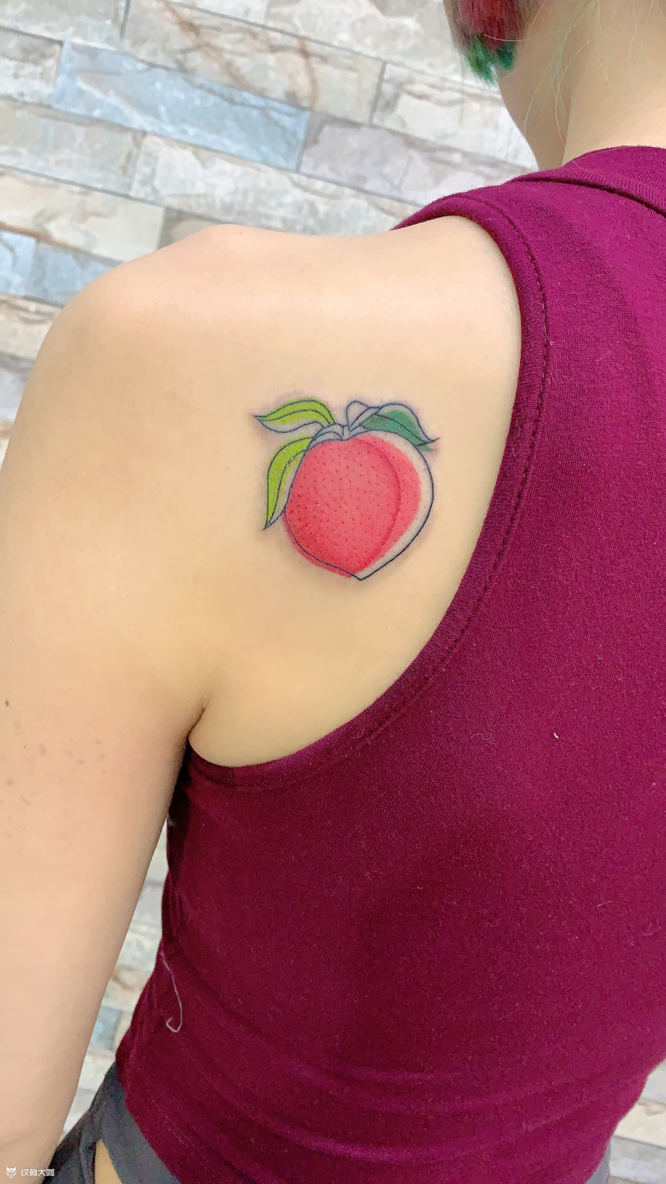 桃子_纹身图案手稿图片_陈慧芳的纹身作品集