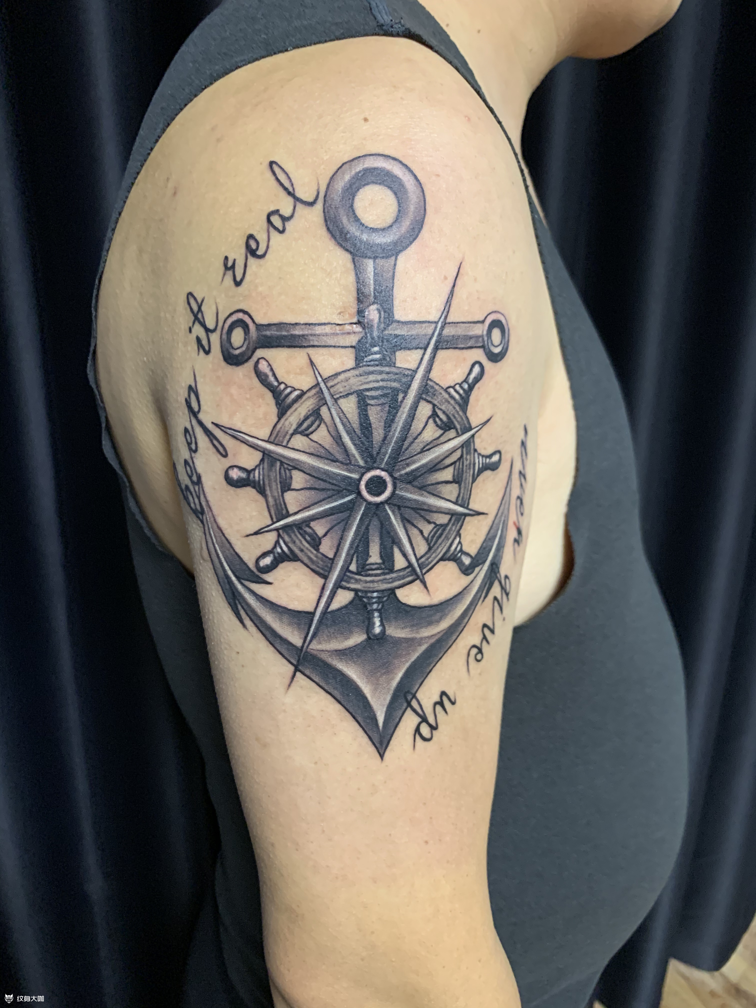 锚_纹身图案手稿图片_艾加纹身的纹身作品集