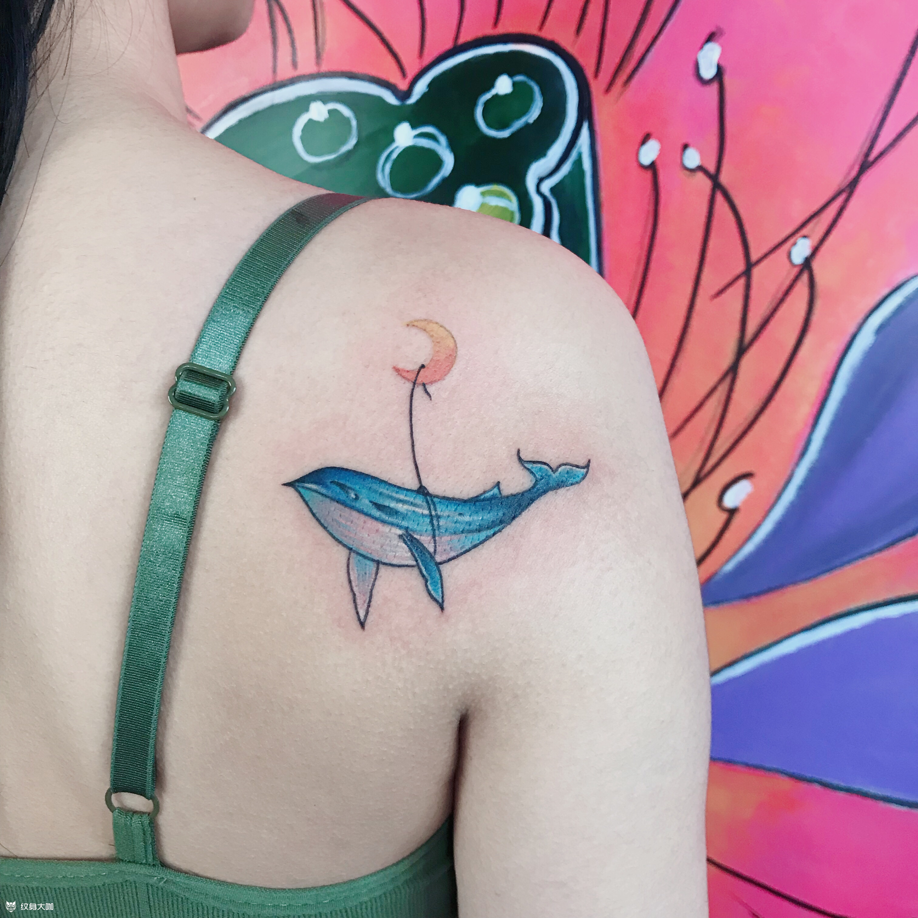 鲸鱼95_纹身图案手稿图片_李海龙的纹身作品集