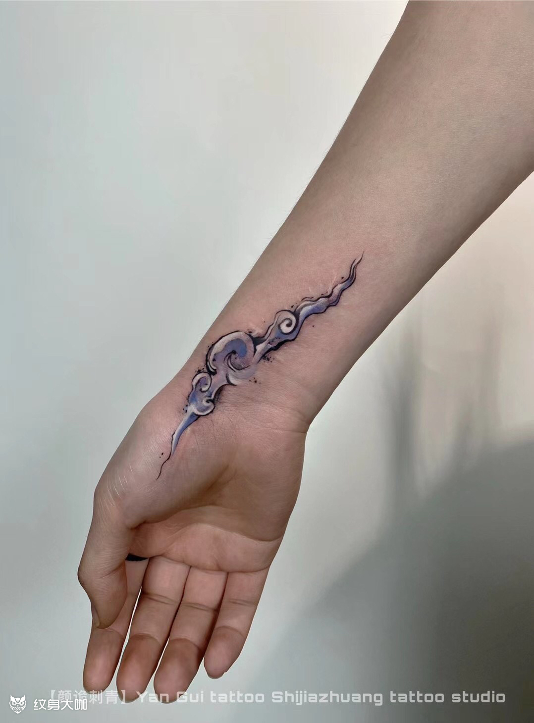 水墨祥云_纹身图案手稿图片_范晨阳的纹身作品集