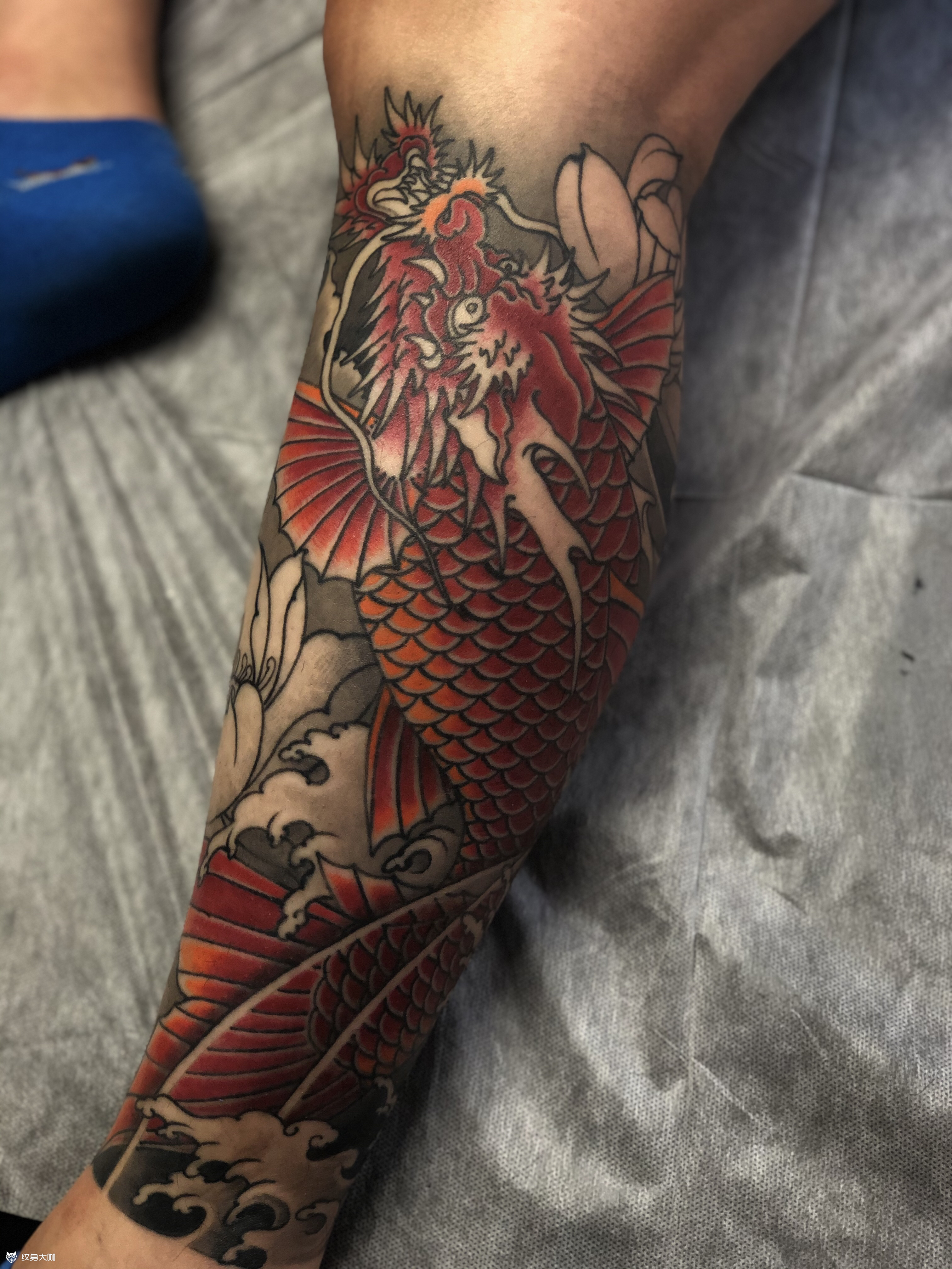 鳌鱼_纹身图案手稿图片_孙剑的纹身作品集