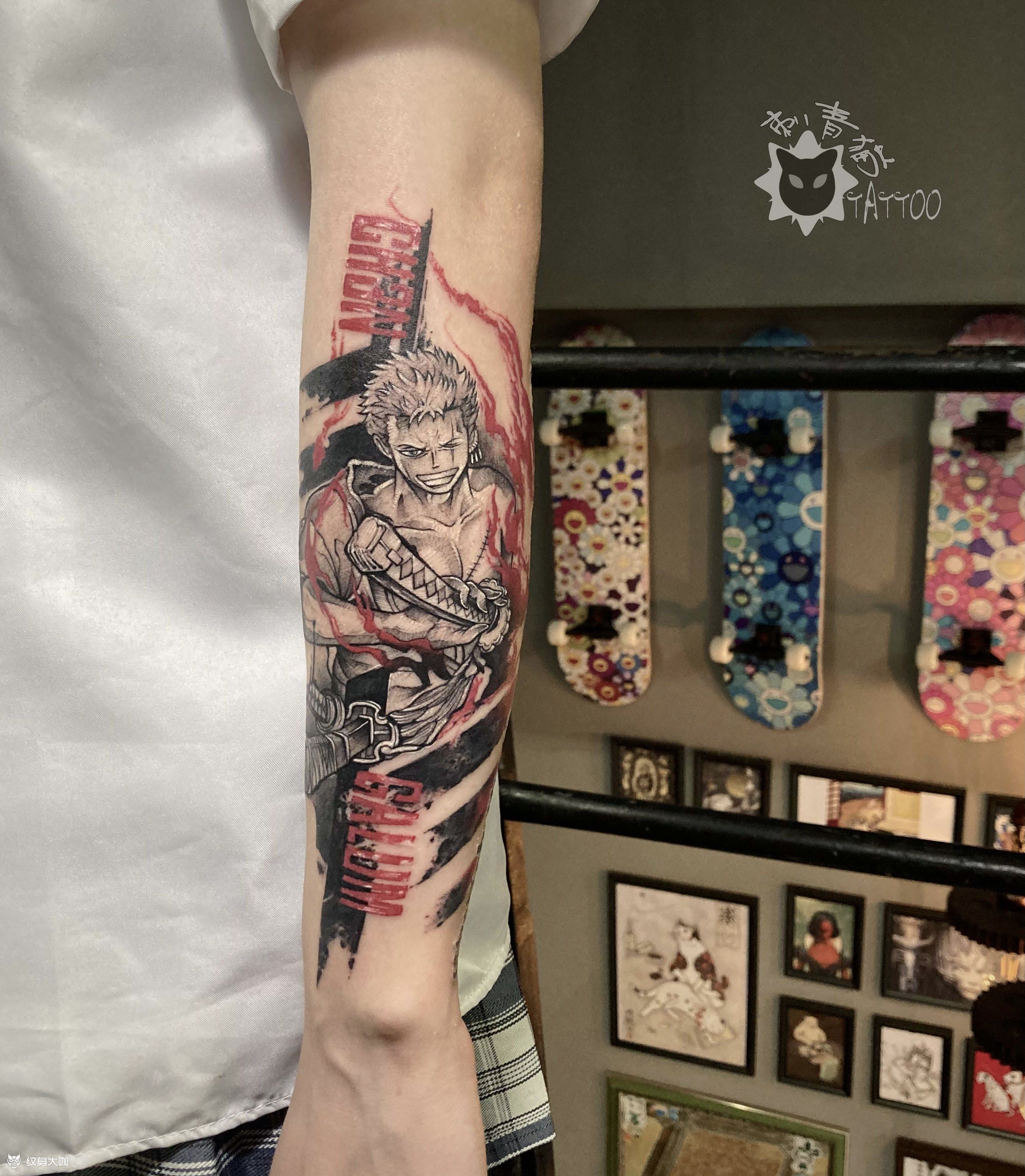 罗罗诺亚.索隆_纹身图案手稿图片_阿猫的纹身作品集