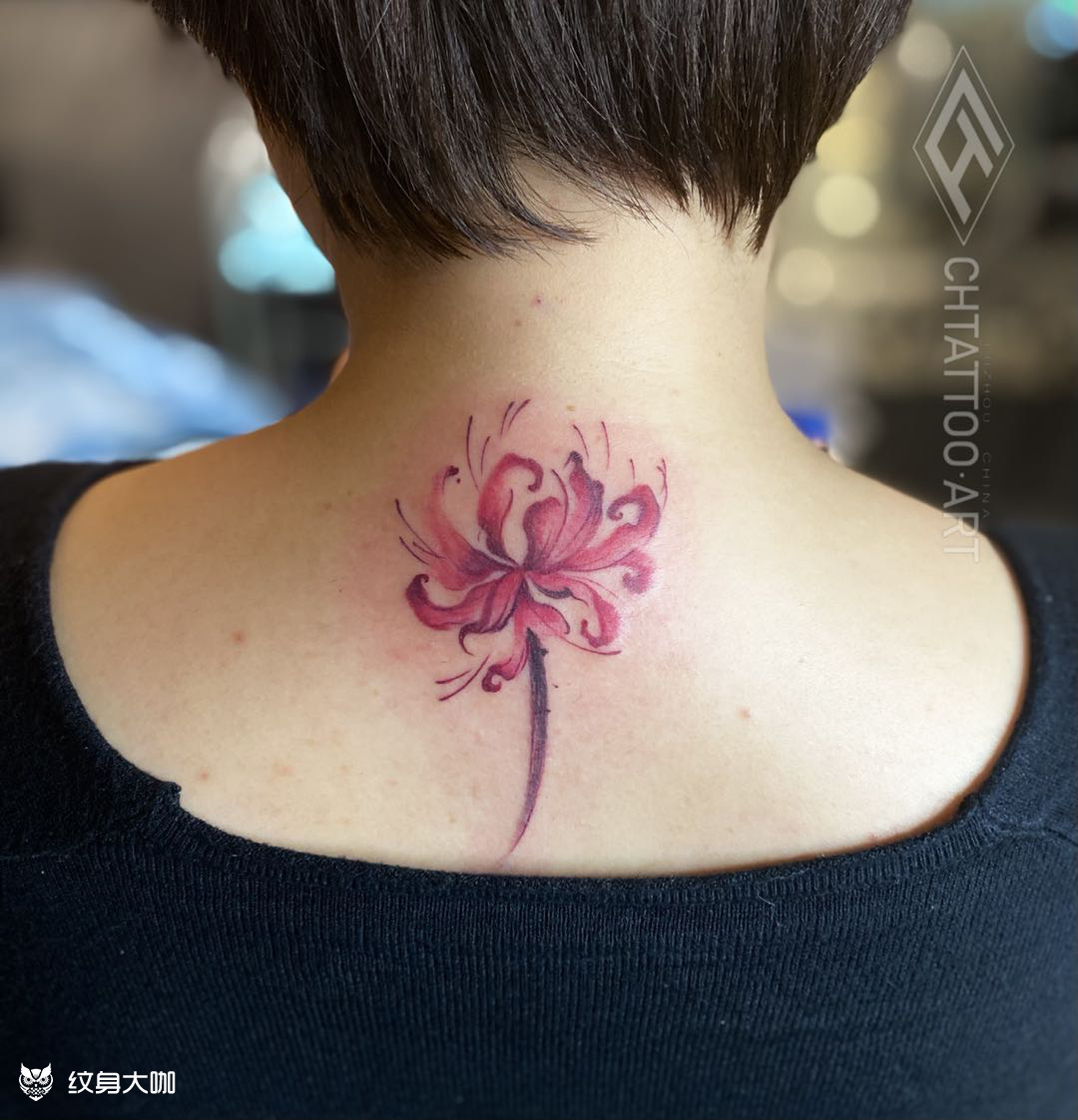 彼岸花_纹身图案手稿图片_bling的纹身作品集